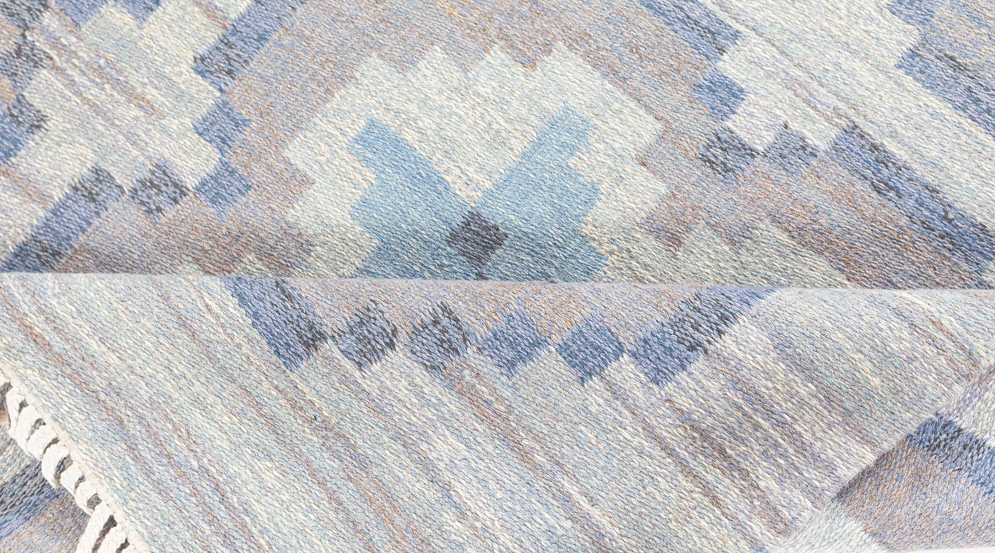Schwedischer Rolakan-Teppich von Ingegerd Silow aus der Jahrhundertmitte (Moderne der Mitte des Jahrhunderts) im Angebot