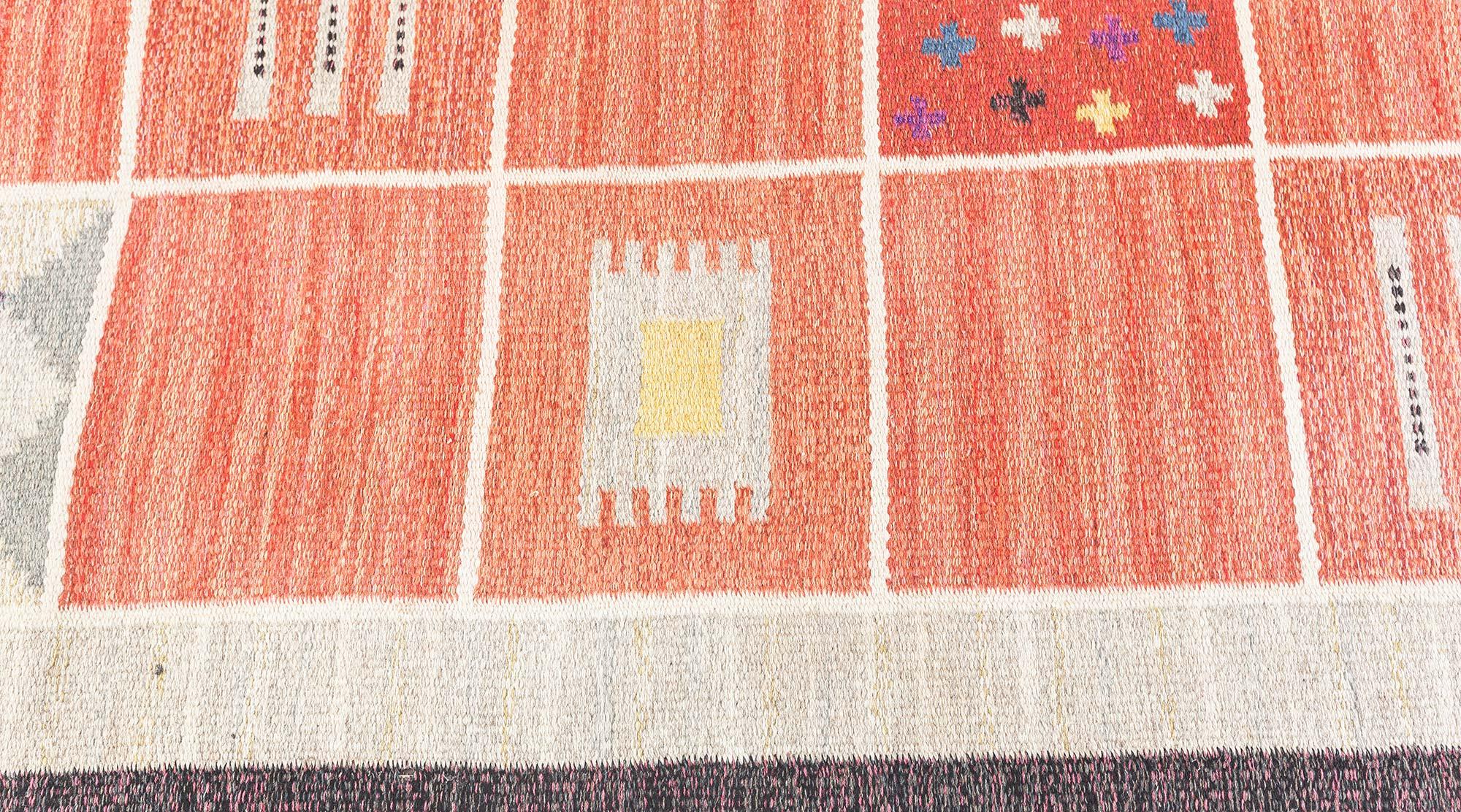 Midcentury Swedish RÖLAKAN Rug by Rakel Carlander (RC) In Good Condition For Sale In New York, NY