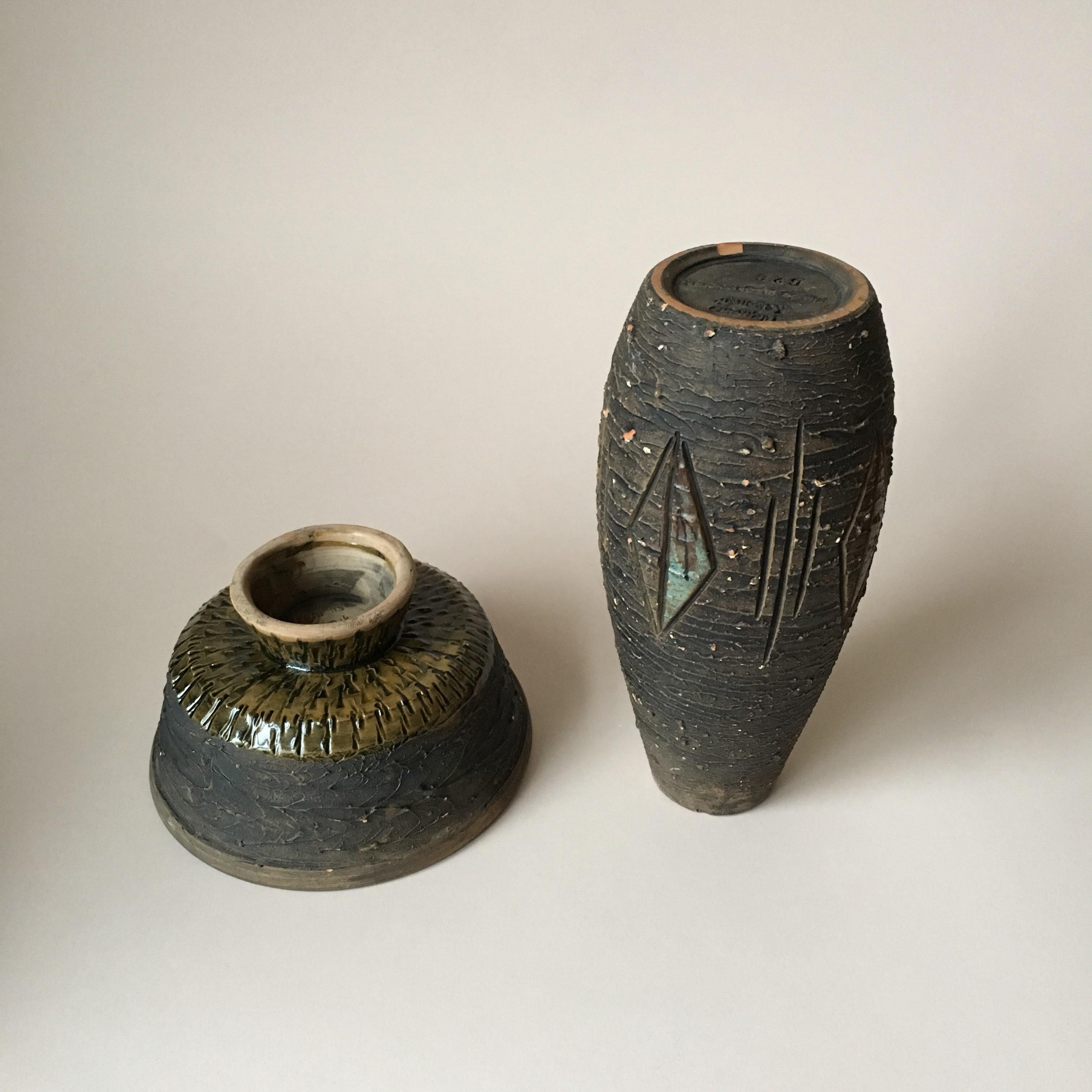 Mid-20th Century Midcentury Swedish Rustic Pottery Set from Tilgmans Keramik For Sale