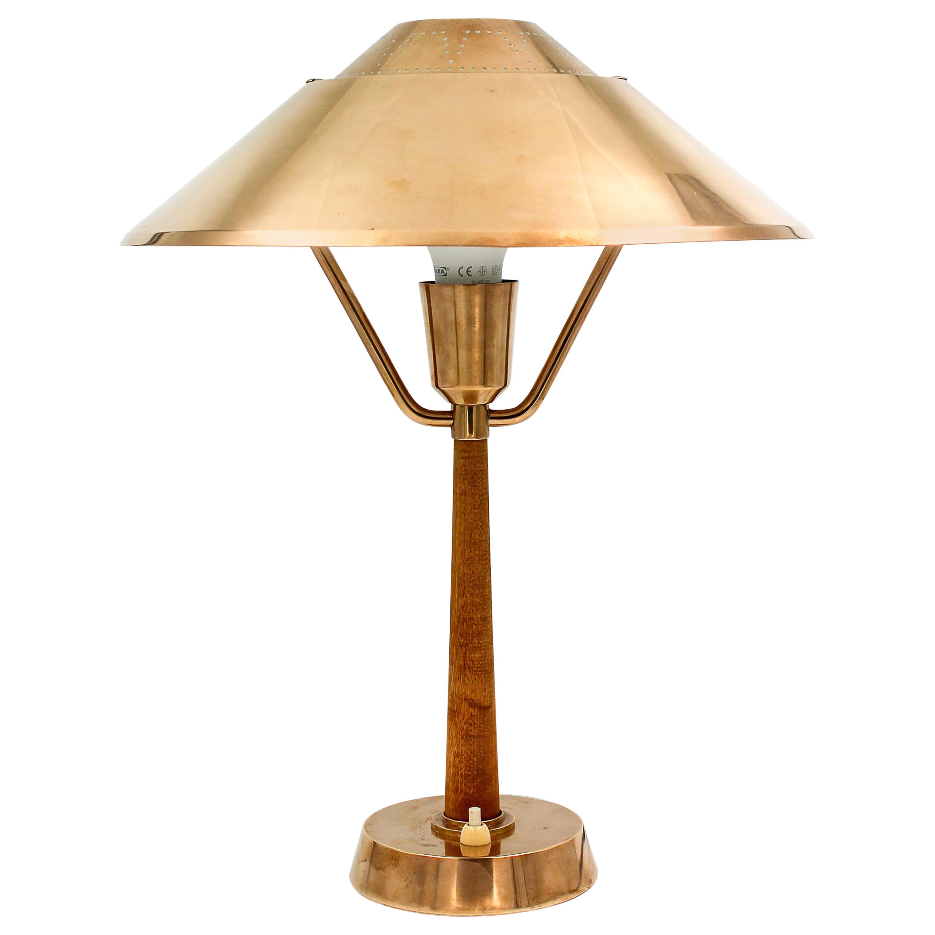 Midcentury Swedish Table Lamp by AB E Hansson & Co, 1940s im Angebot