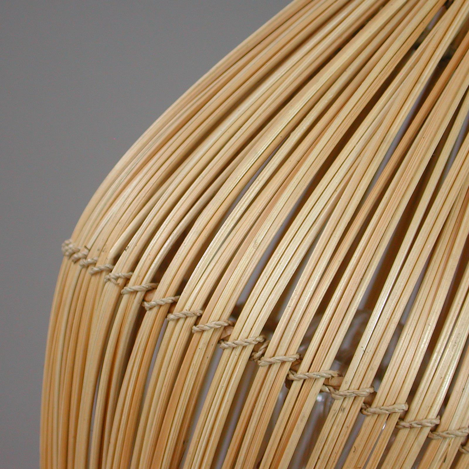 Midcentury Swedish Teak and Rattan Table Lamp, 1950s For Sale 8