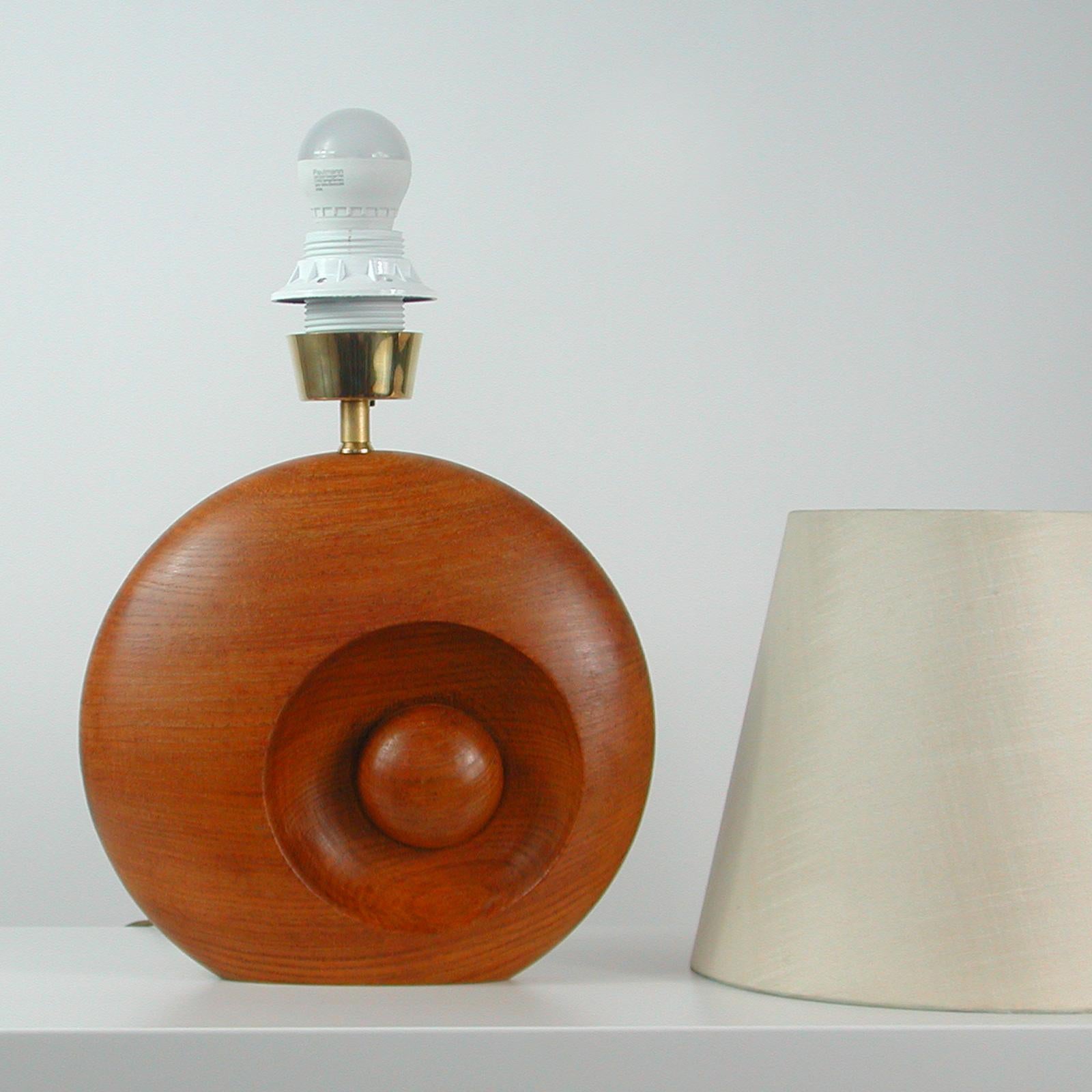 Midcentury Swedish Teak Table Lamp, 1960s For Sale 5