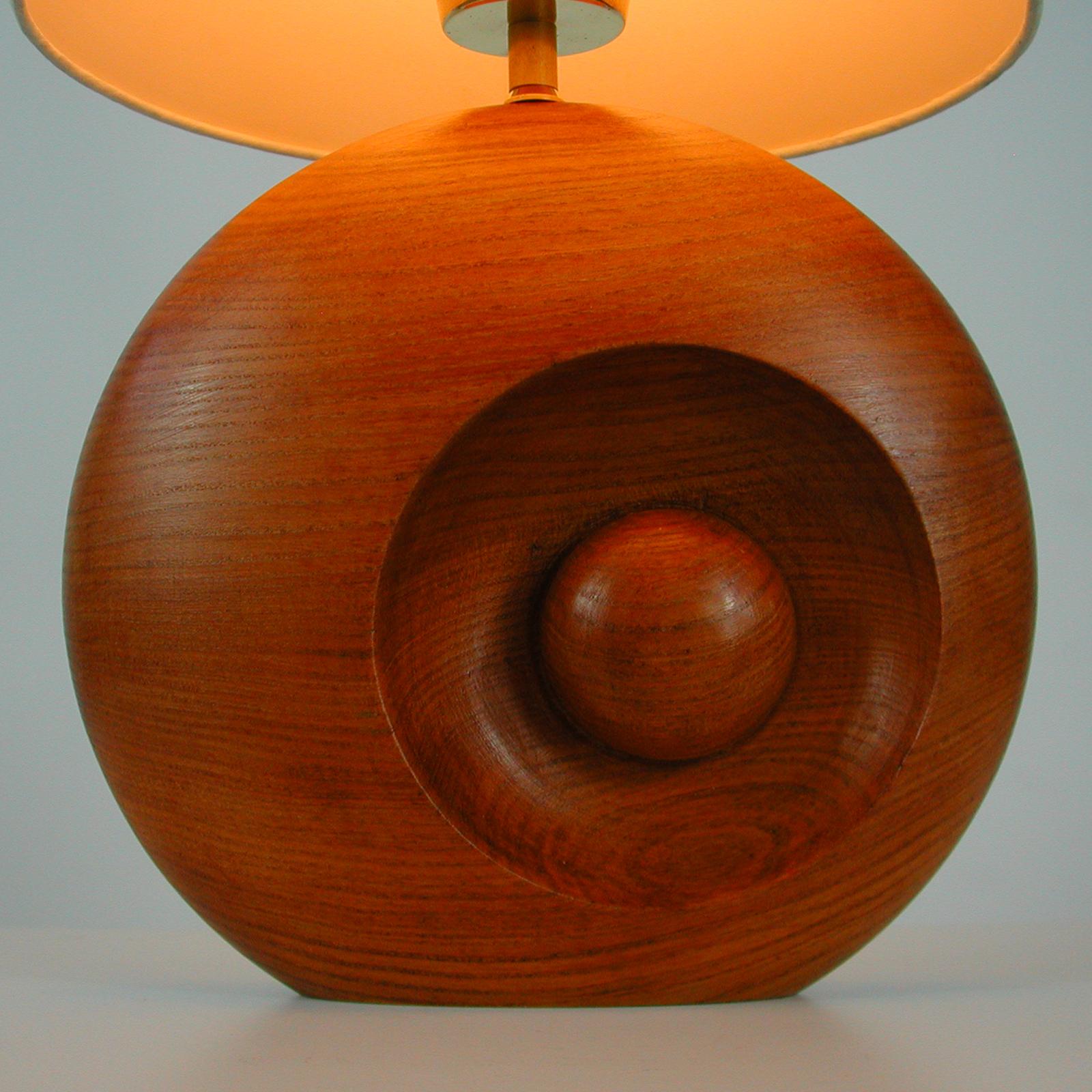 Midcentury Swedish Teak Table Lamp, 1960s For Sale 8