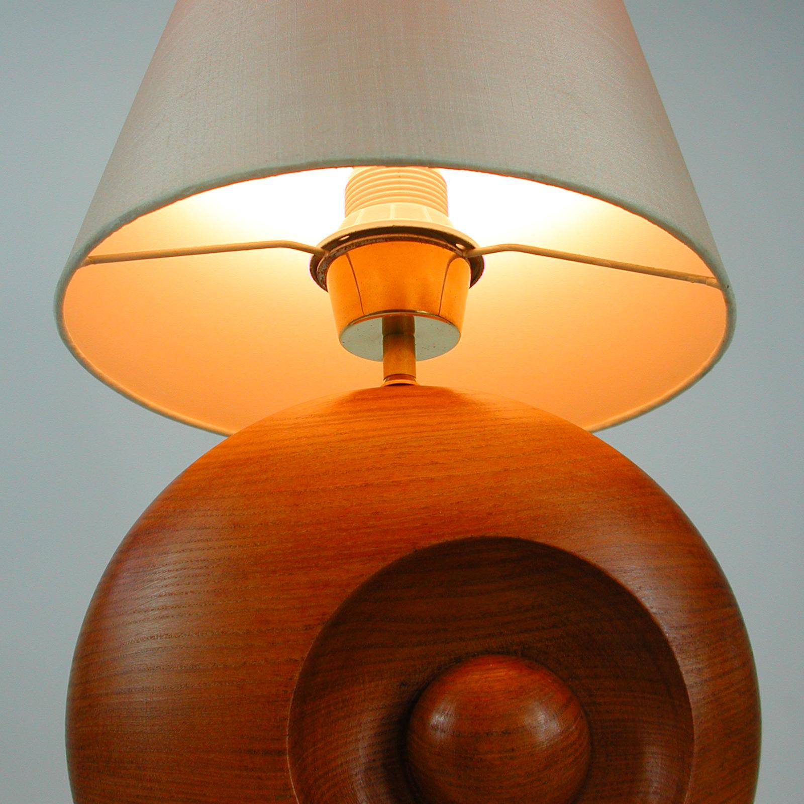Midcentury Swedish Teak Table Lamp, 1960s For Sale 9