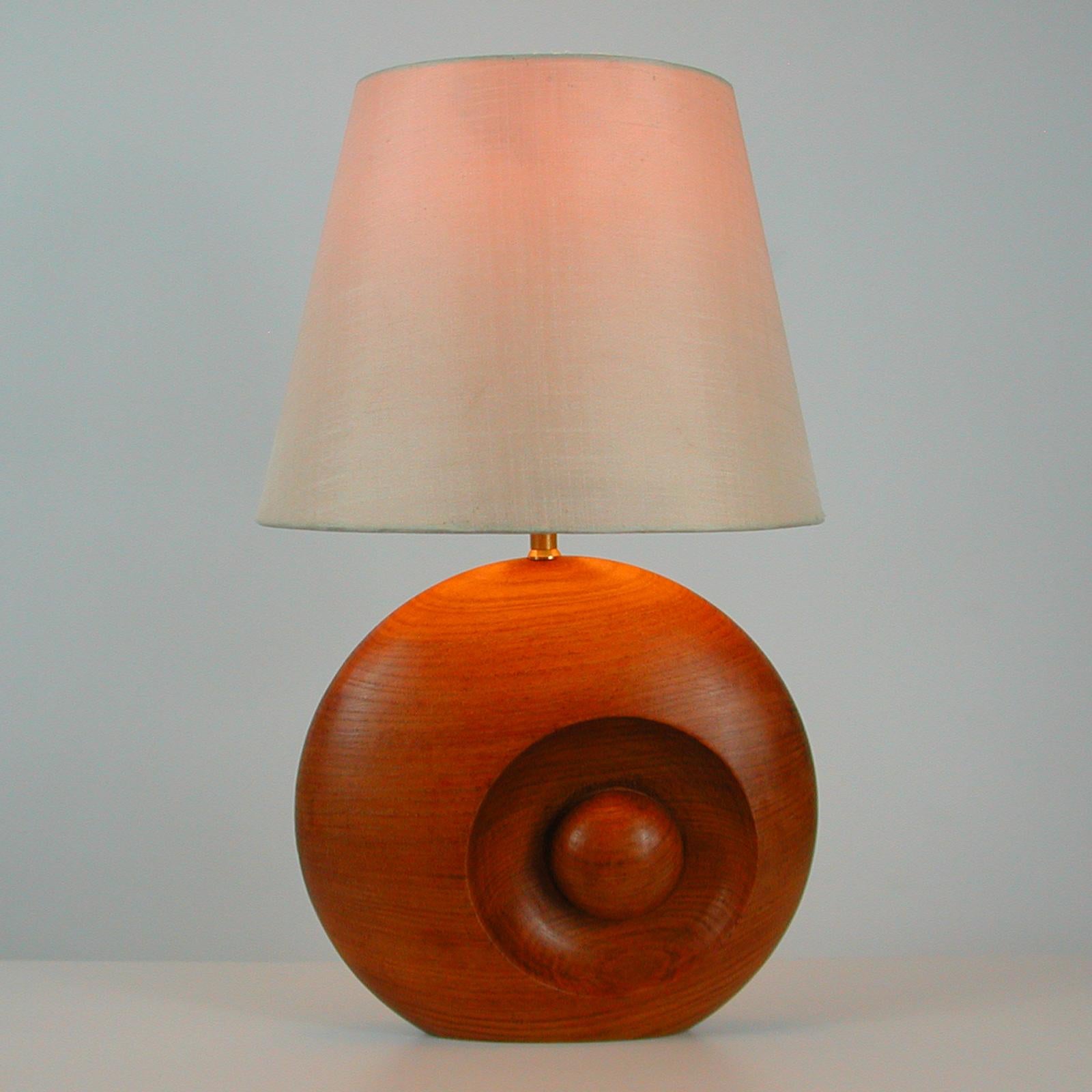 Midcentury Swedish Teak Table Lamp, 1960s For Sale 12