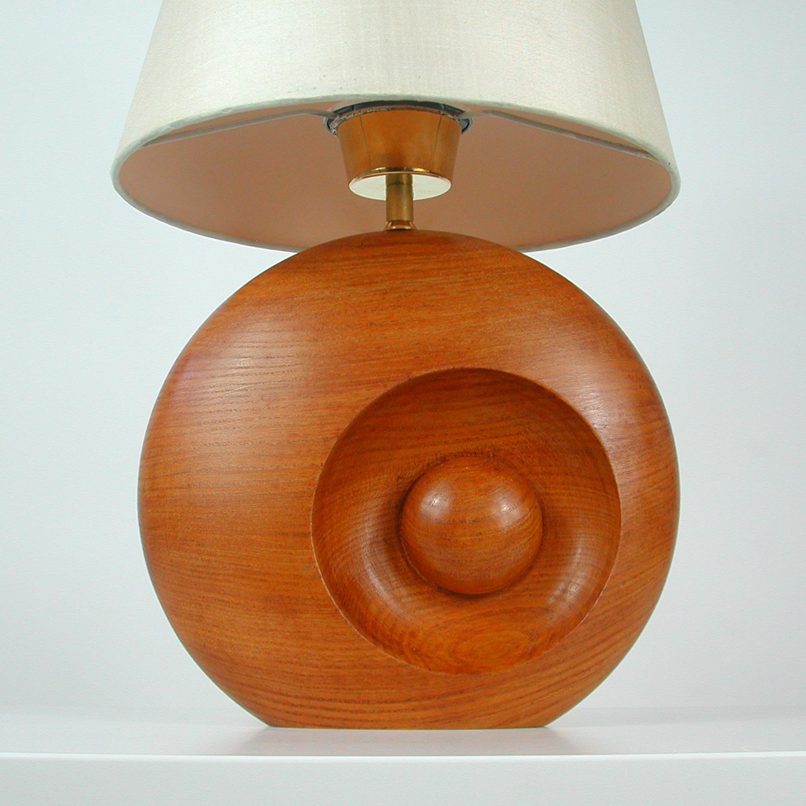 Midcentury Swedish Teak Table Lamp, 1960s For Sale 1