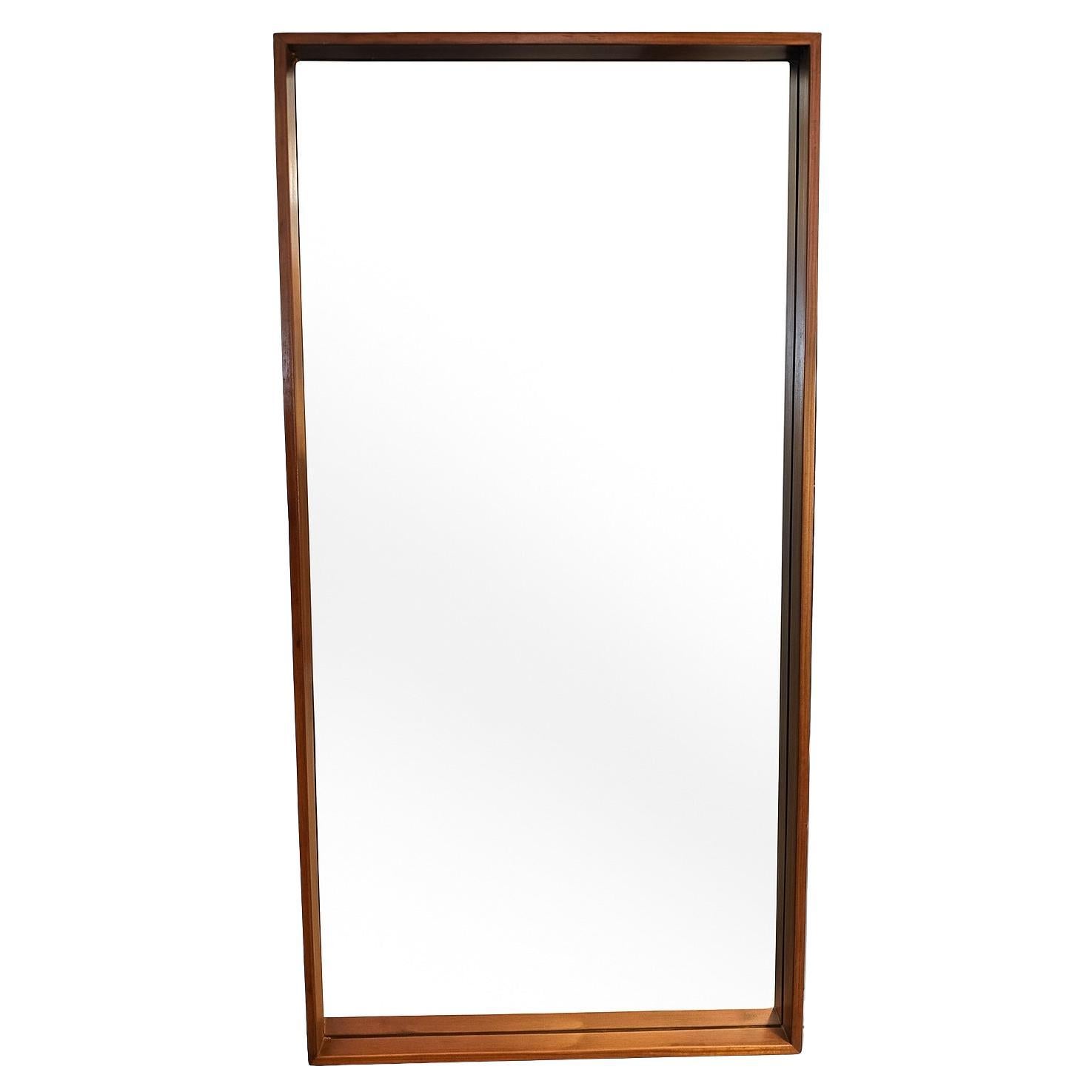 Midcentury Swedish Walnut Mirror by DUX
