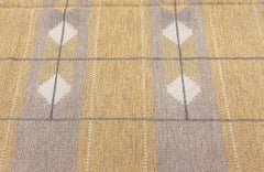 Doris Leslie Blau Midcentury Swedish Yellow Flat-Weave Wool Rug