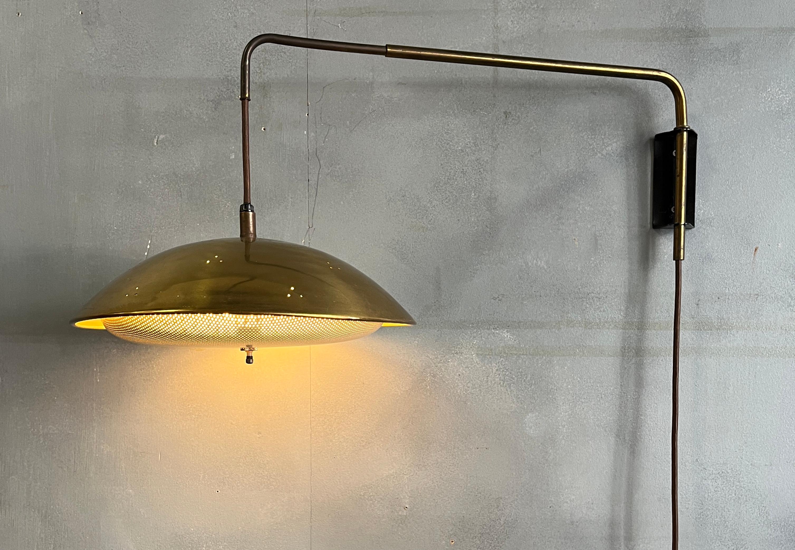 mid century modern swing arm wall lamp