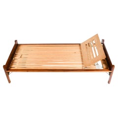 Midcentury Swiss Modern Blonde Ash Rosewood Daybed by Holma