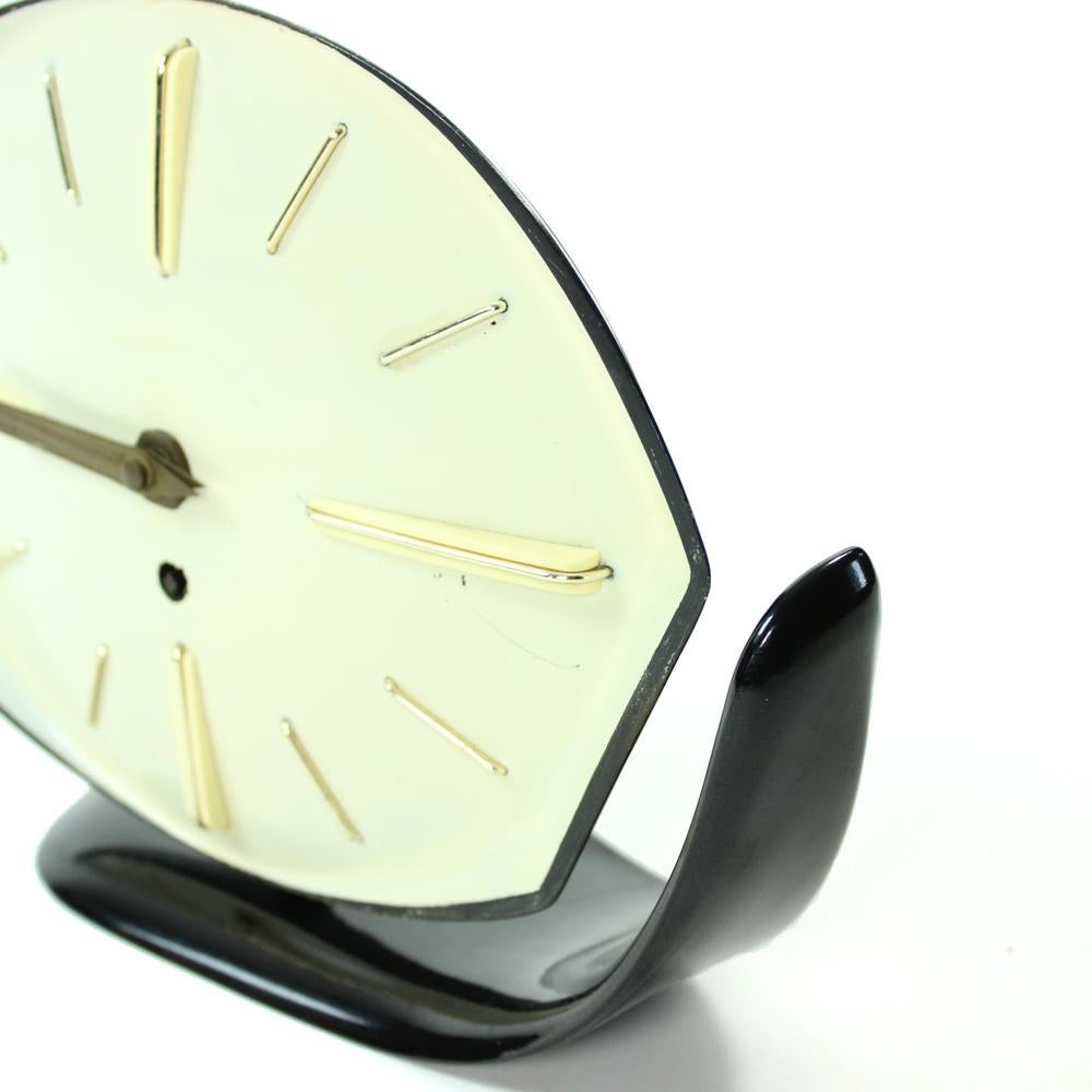 Midcentury Table Clock in Bakelite by PRIM, 1950s For Sale 2