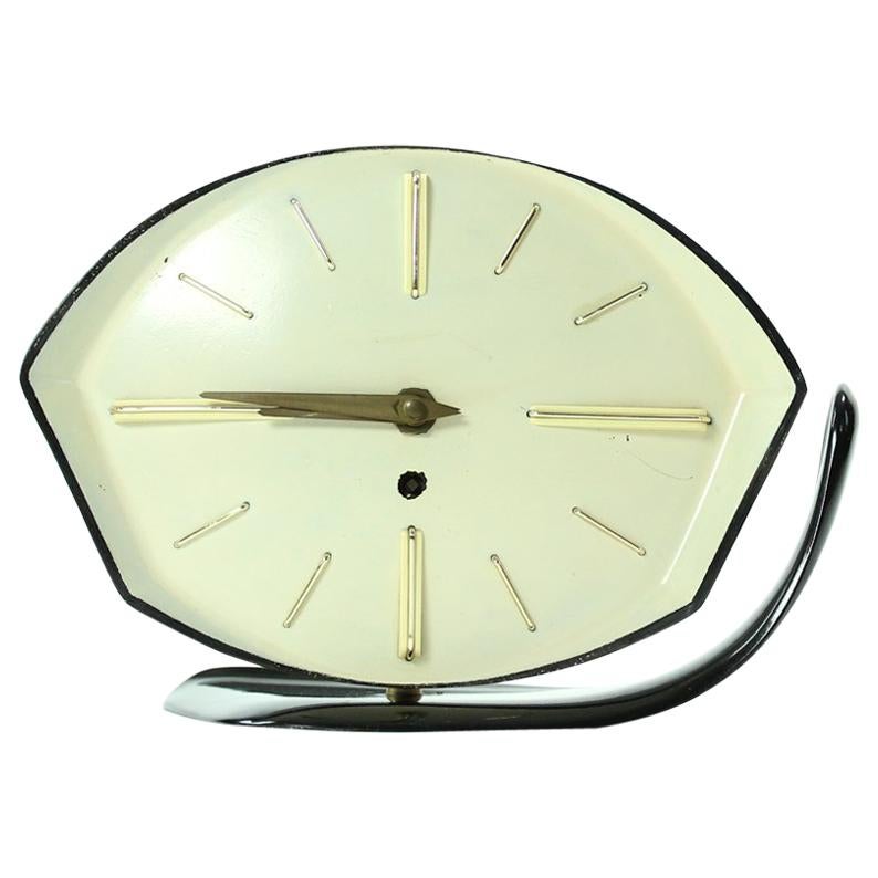 Midcentury Table Clock in Bakelite by PRIM, 1950s For Sale