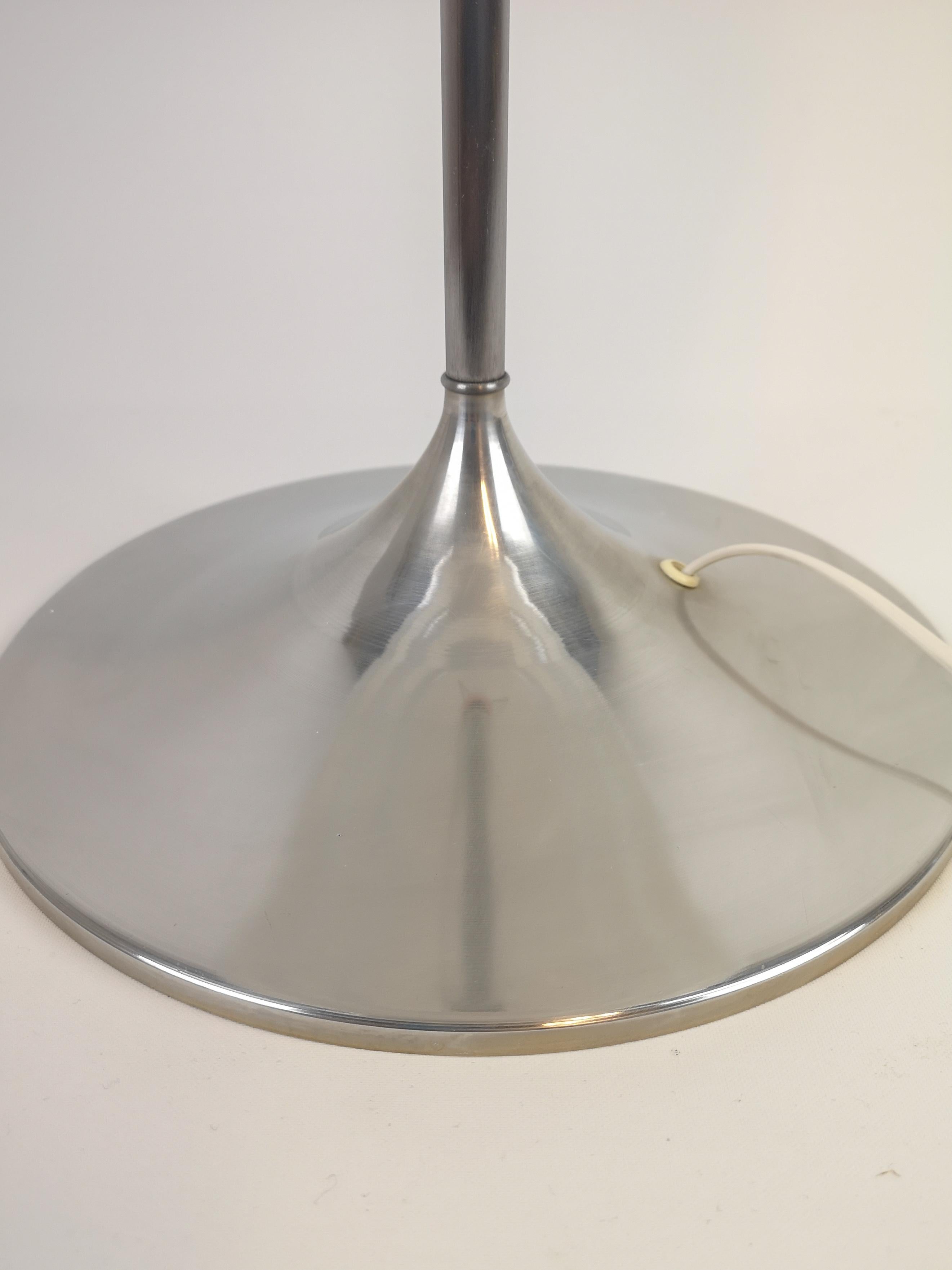 Chrome Midcentury Table Lamp Bergboms B-105 Art Deco Style 1960s Sweden