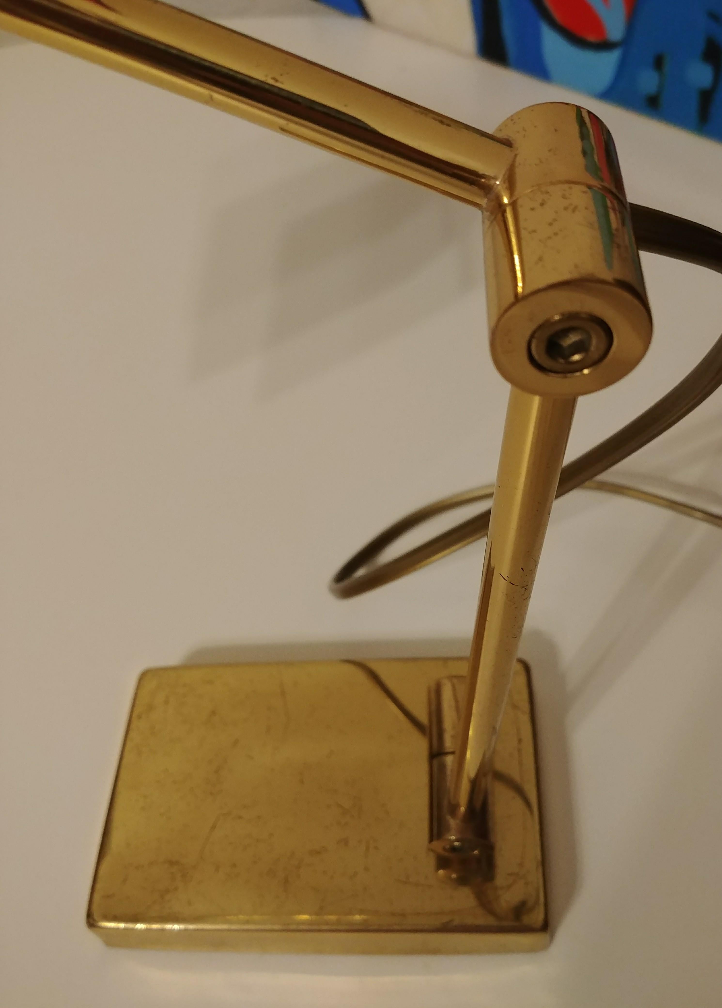 Midcentury Table Lamp Brass Golden Aluminum Italian Design, 1960s 2
