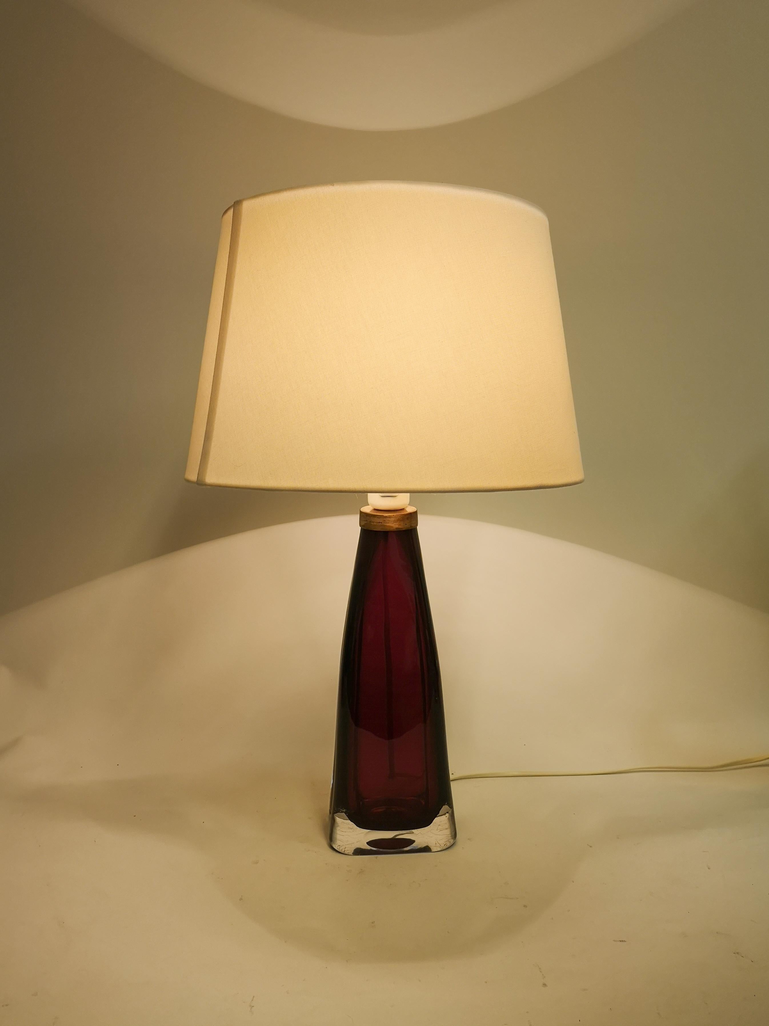 Mid-20th Century Midcentury Table Lamp by Carl Fagerlund for Orrefors Sweden RD 1323