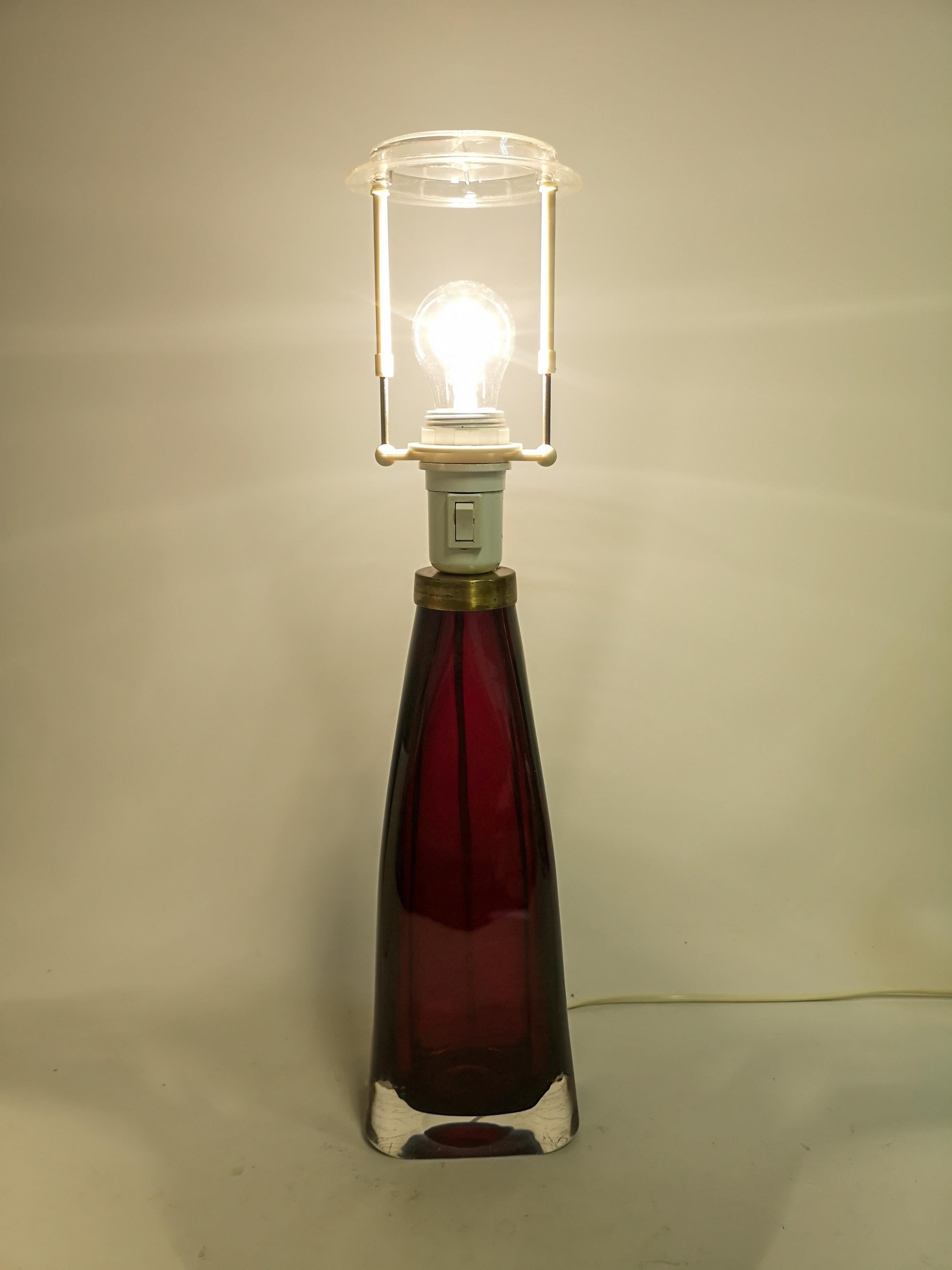 Midcentury Table Lamp by Carl Fagerlund for Orrefors Sweden RD 1323 1
