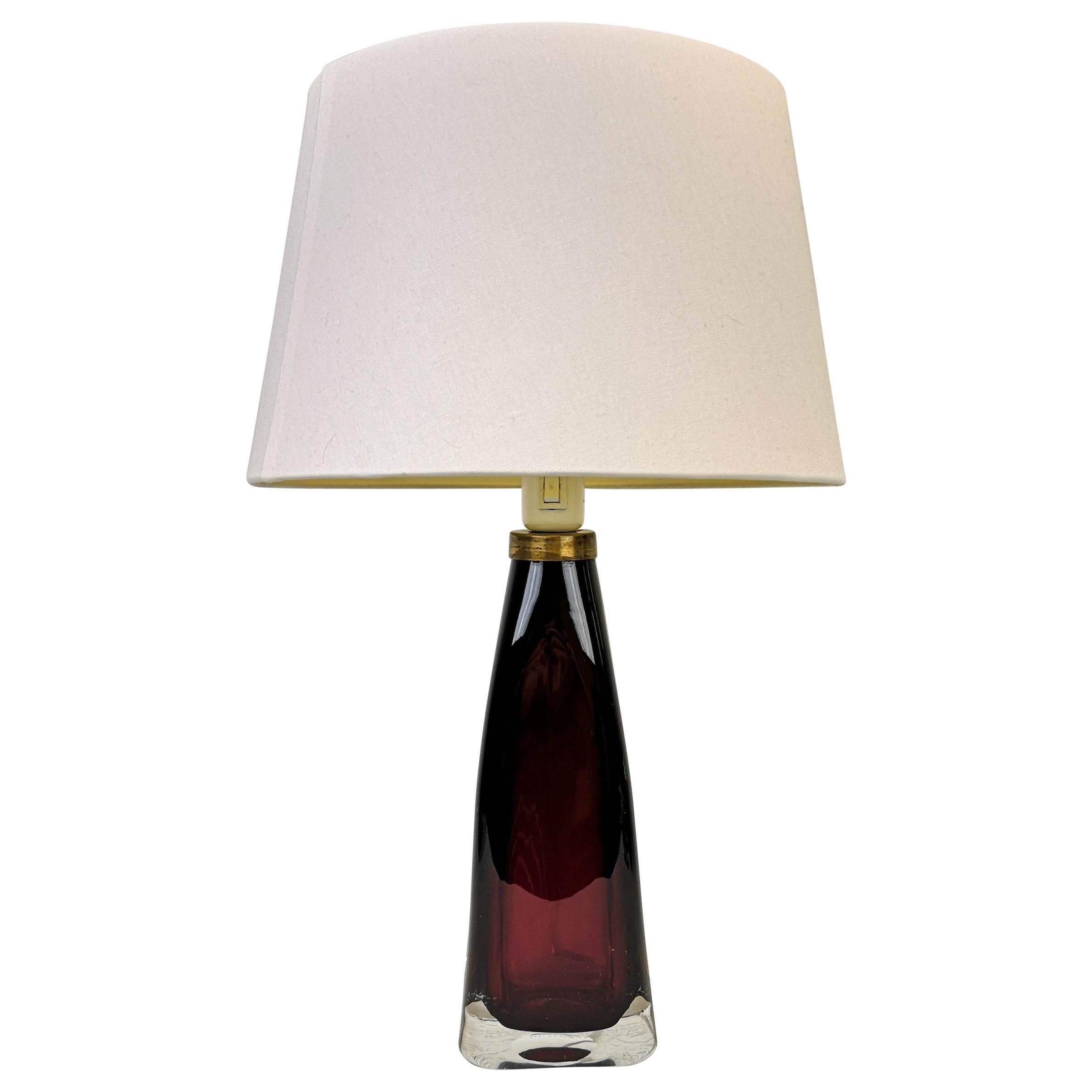 Midcentury Table Lamp by Carl Fagerlund for Orrefors Sweden RD 1323