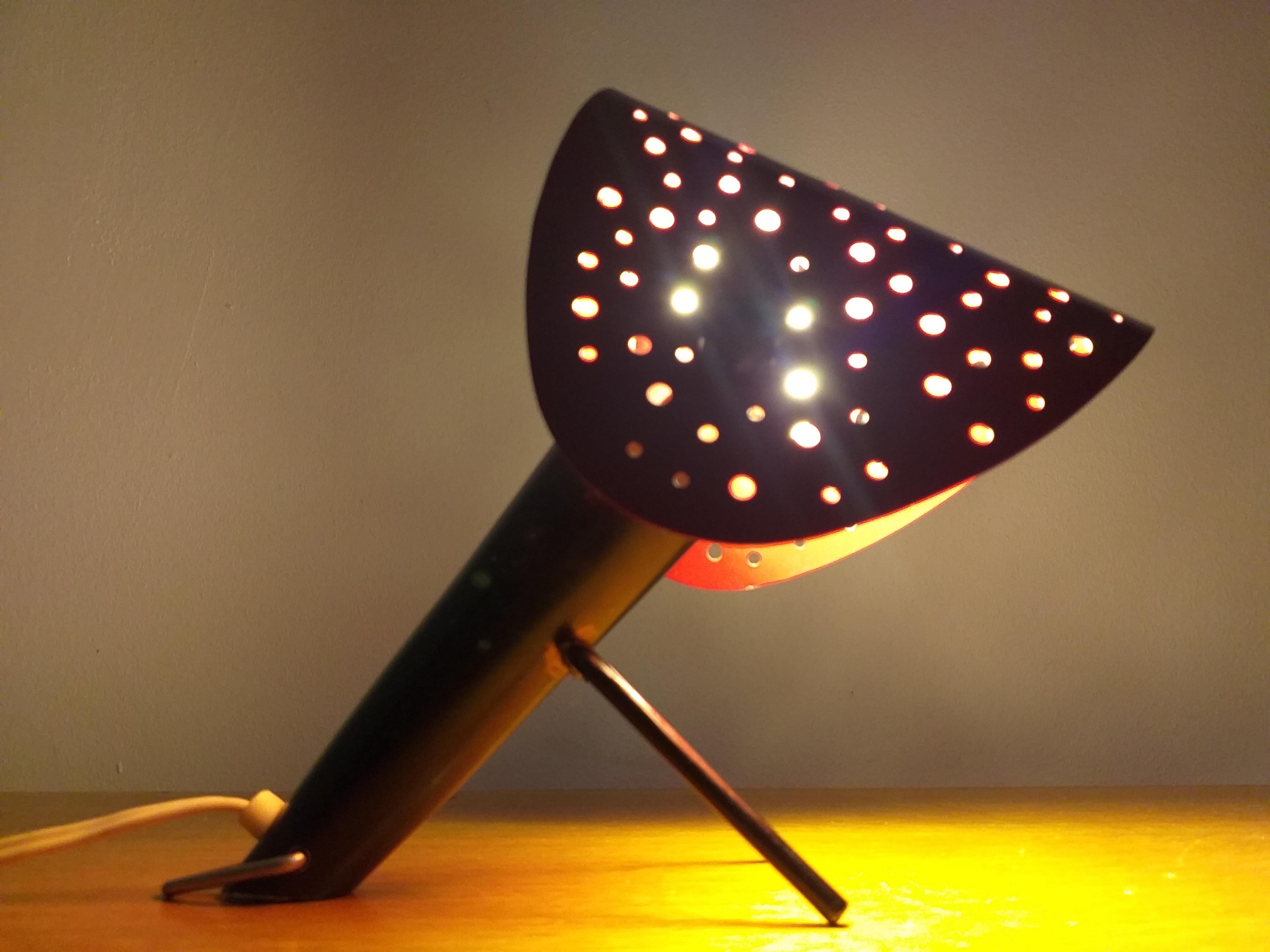 Lacquered Midcentury Table Lamp by Ernst Igl for Hillebrand, 1950s For Sale