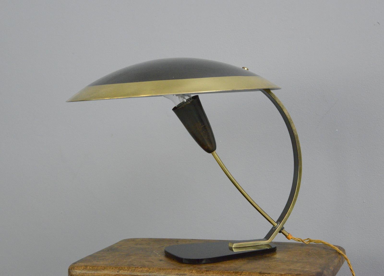 German Midcentury Table Lamp by Helo, circa 1950s