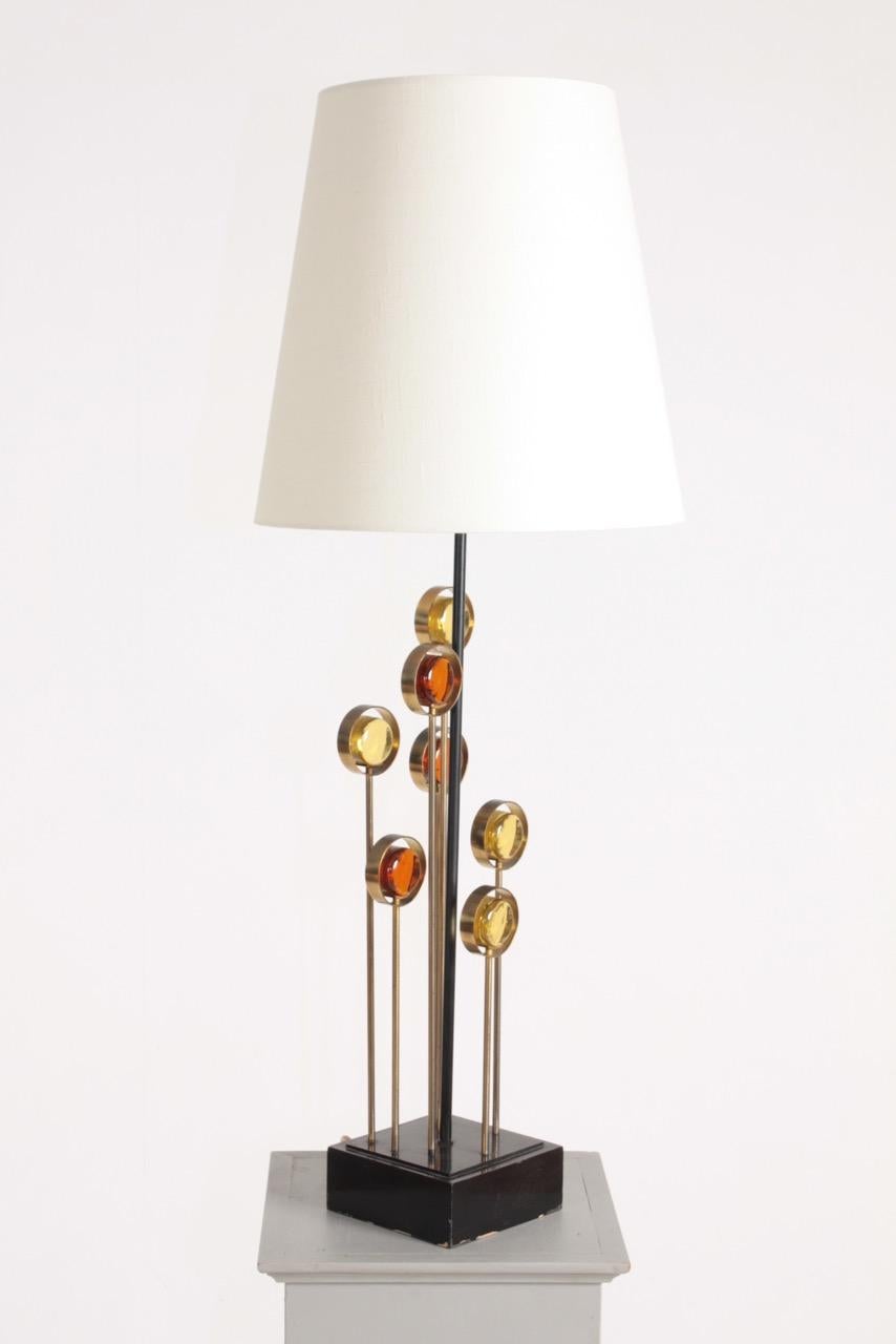 Metal Midcentury Table Lamp by Holm Sorensen, Danish Design, 1960s