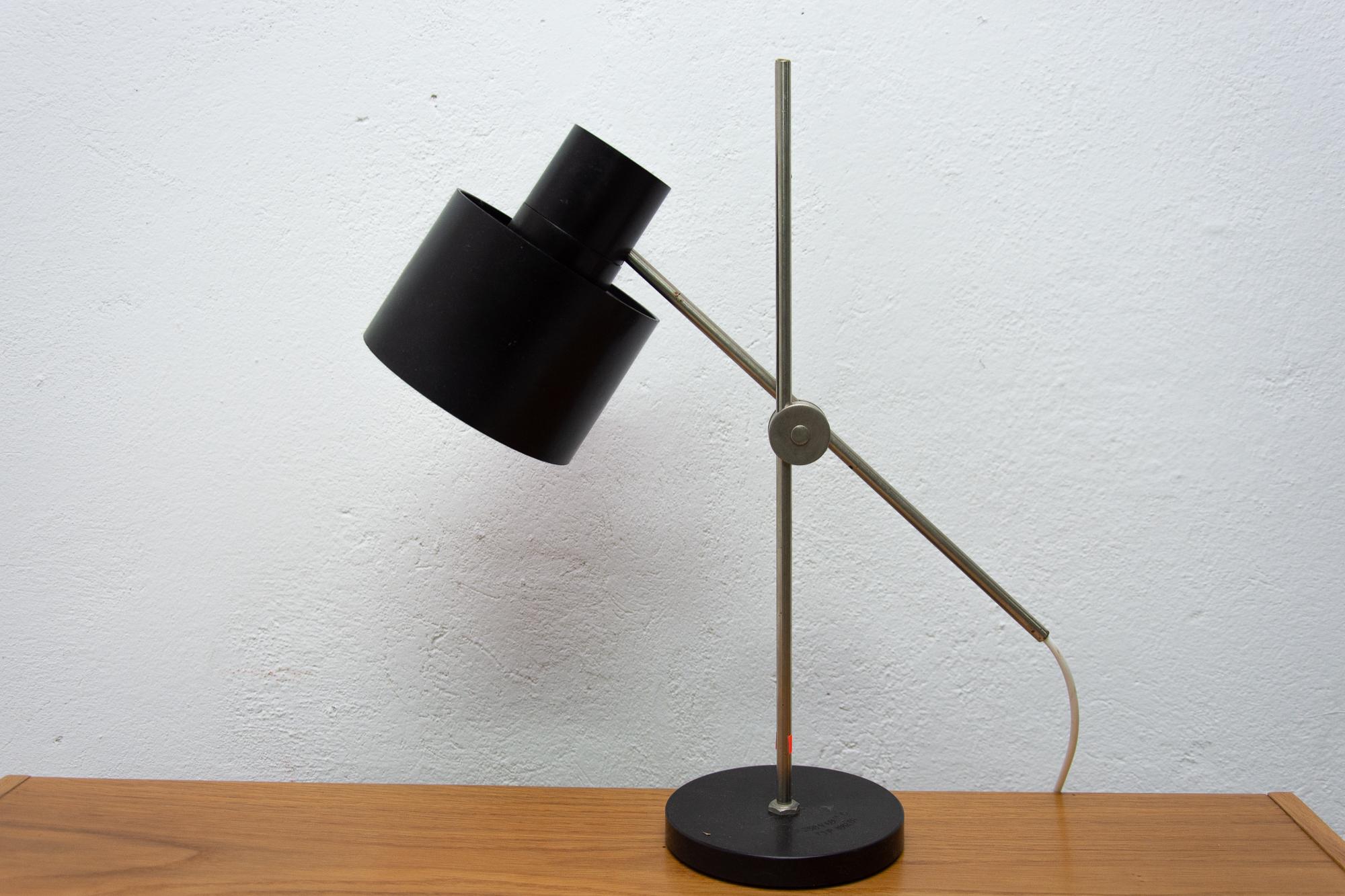 Metal Midcentury Table Lamp by Jan Šucháň for Elektrosvit, 1960s For Sale