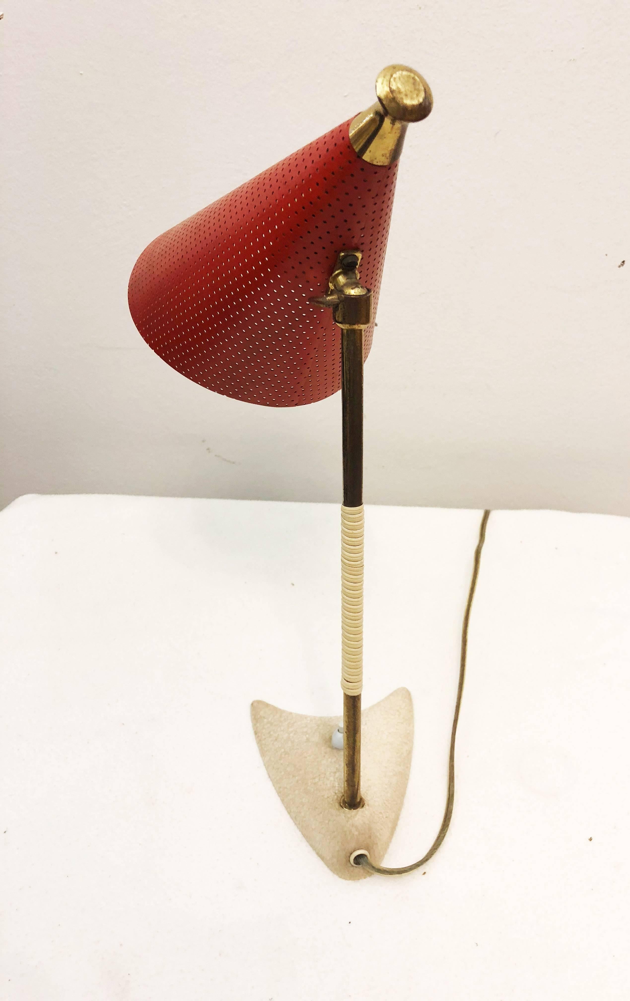 Mid-Century-Tischlampe von Rupert Nikoll (Österreichisch) im Angebot