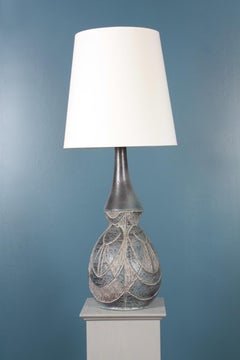 Midcentury Table Lamp Ceramic by Søholm, Made in Denmark 1960s