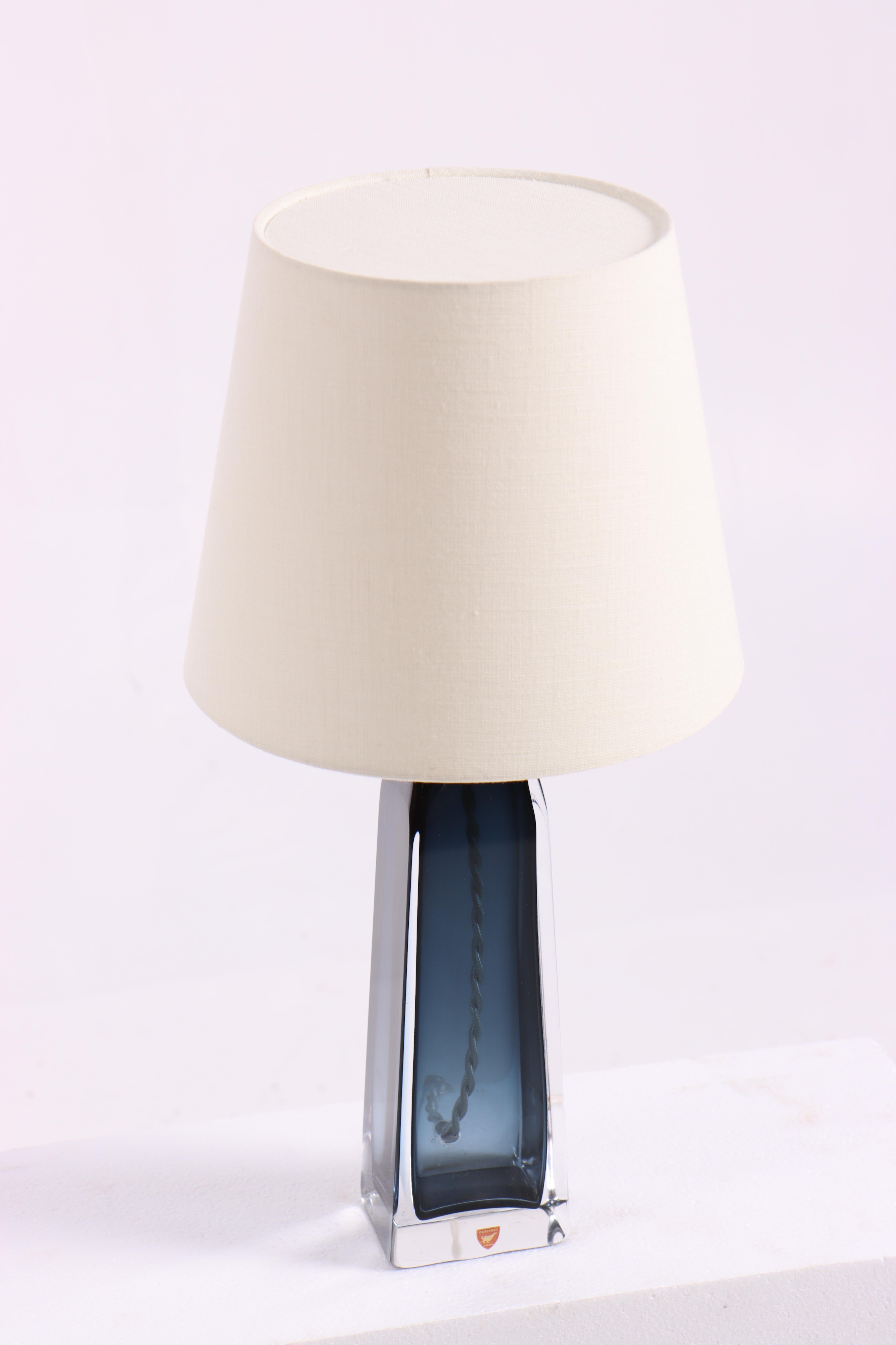 Midcentury Table Lamp Designed by Carl Fagerlund for Orrefors Glass, 1950s In Good Condition For Sale In Lejre, DK