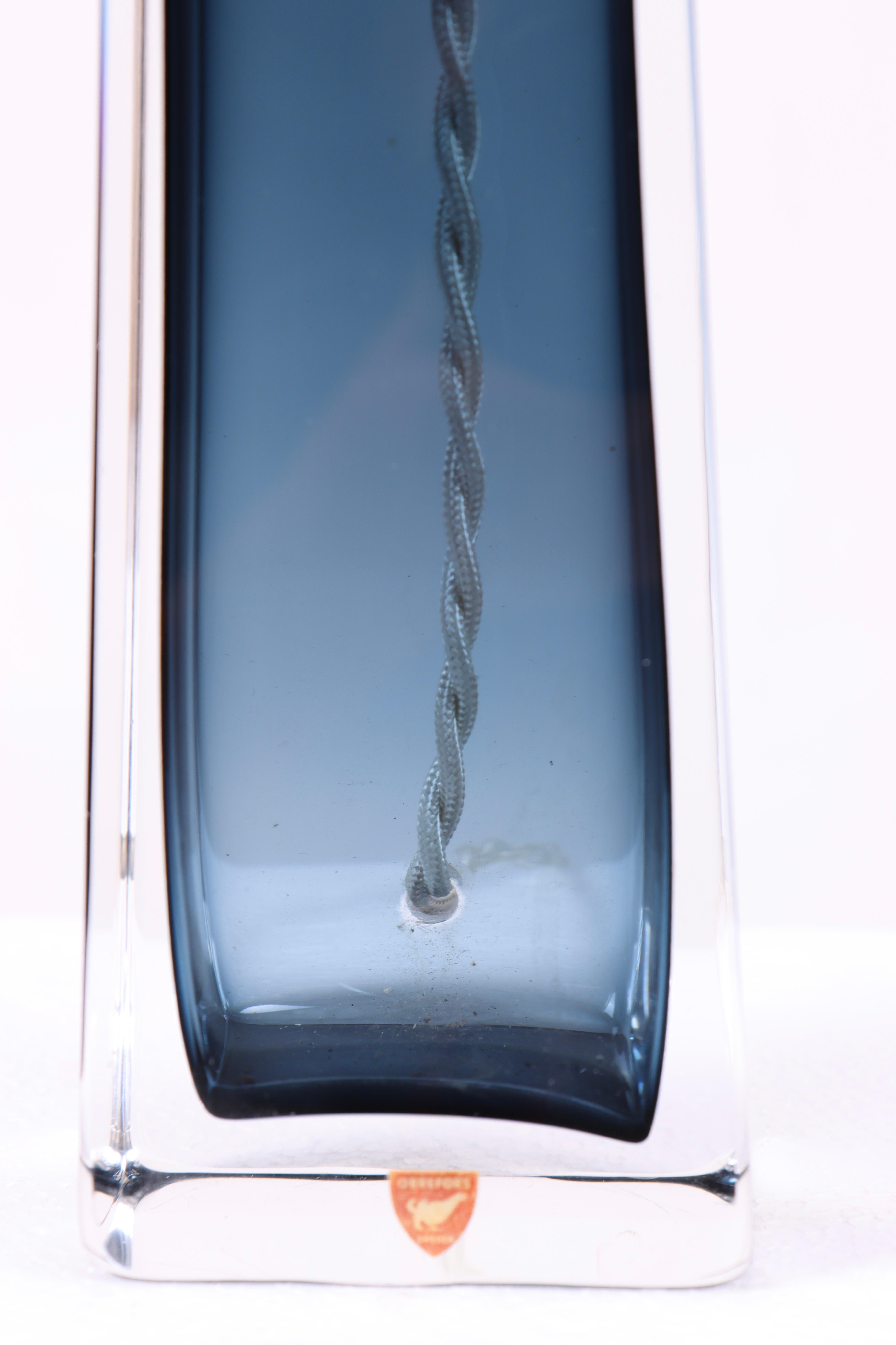 Mid-20th Century Midcentury Table Lamp Designed by Carl Fagerlund for Orrefors Glass, 1950s For Sale