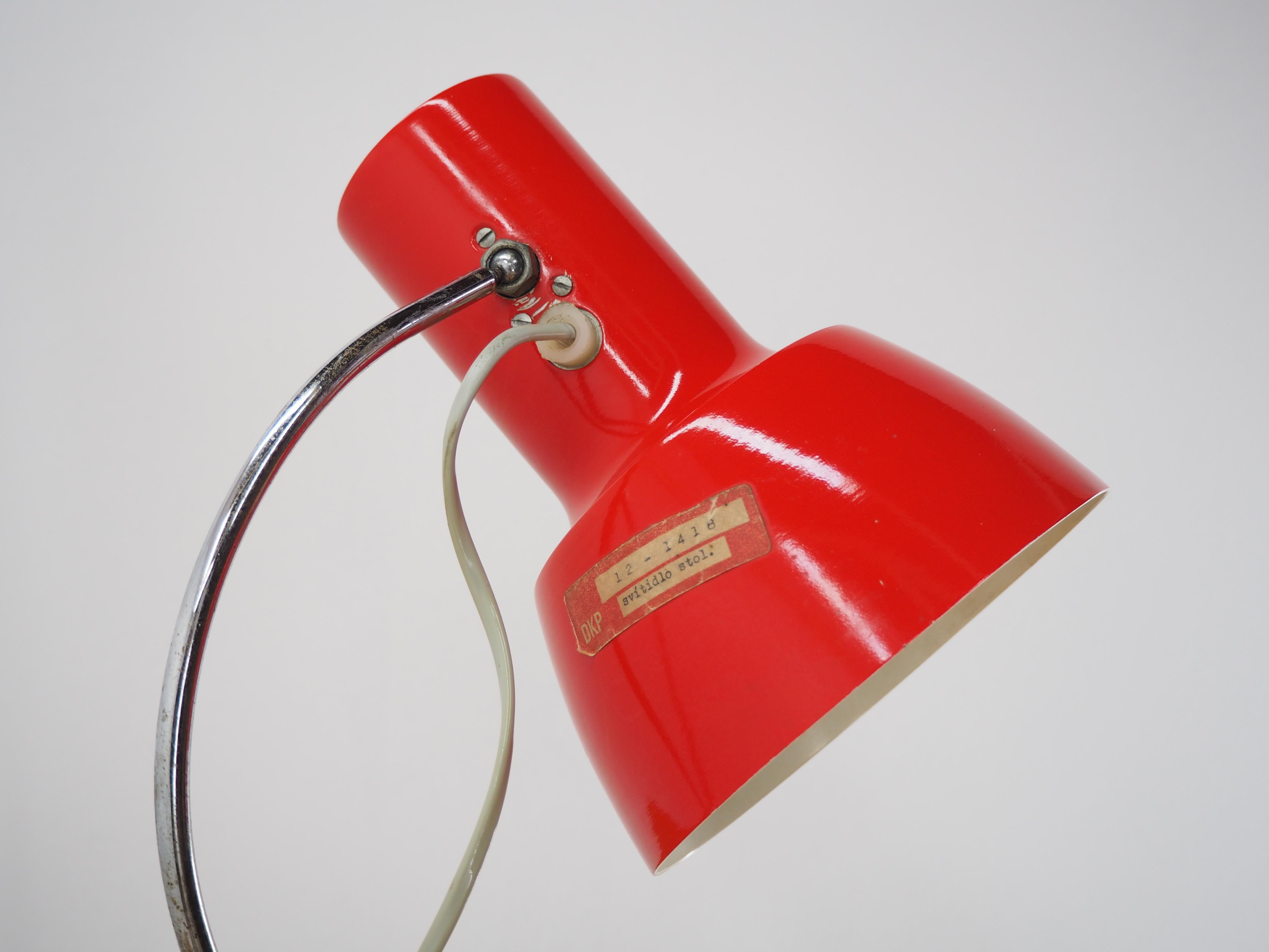 Metal Midcentury Table Lamp Designed by J. Hurka for Napako, 1970s