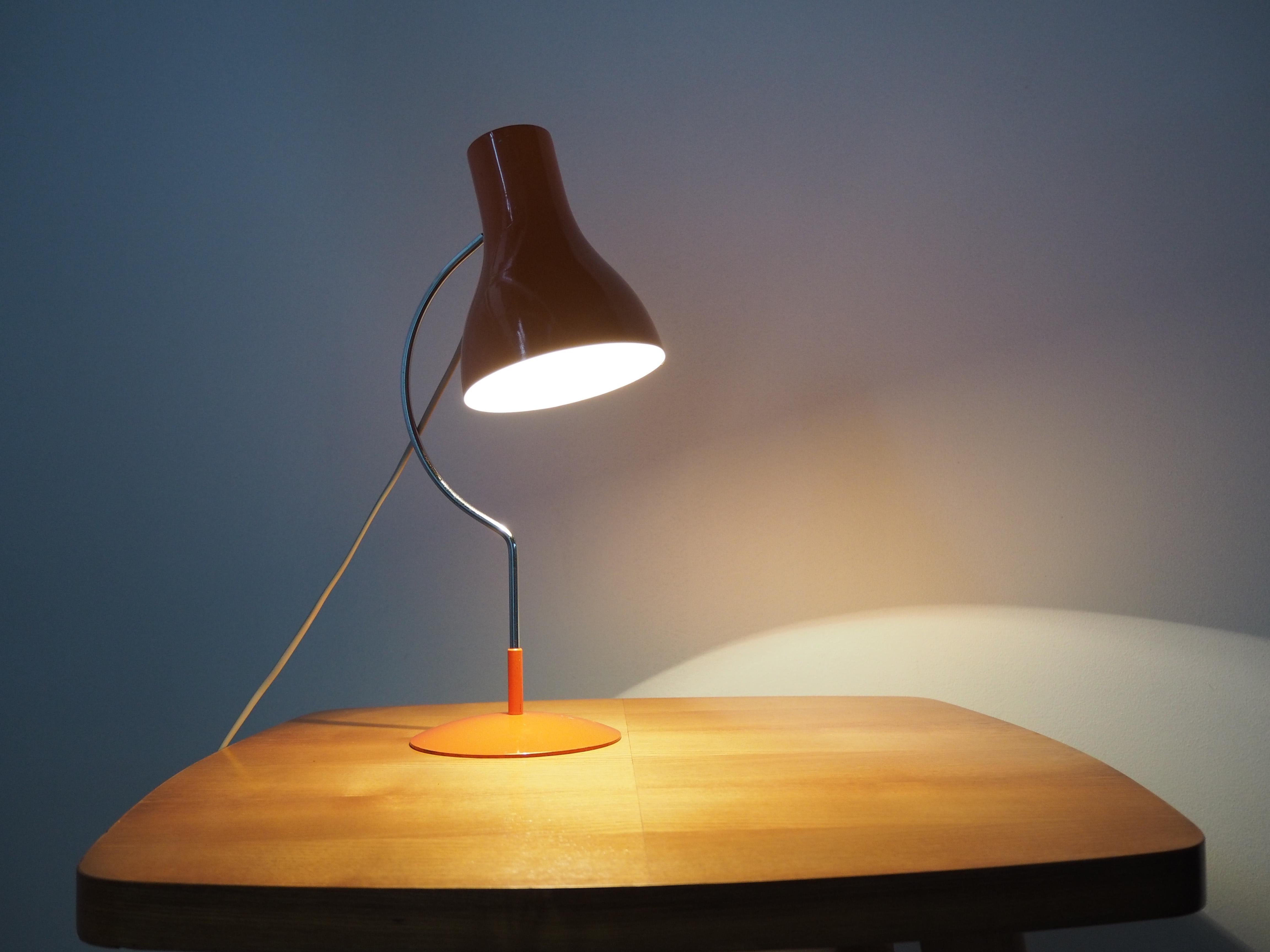 Midcentury Table Lamp Designed by J. Hurka for Napako 1970s type 0521 4