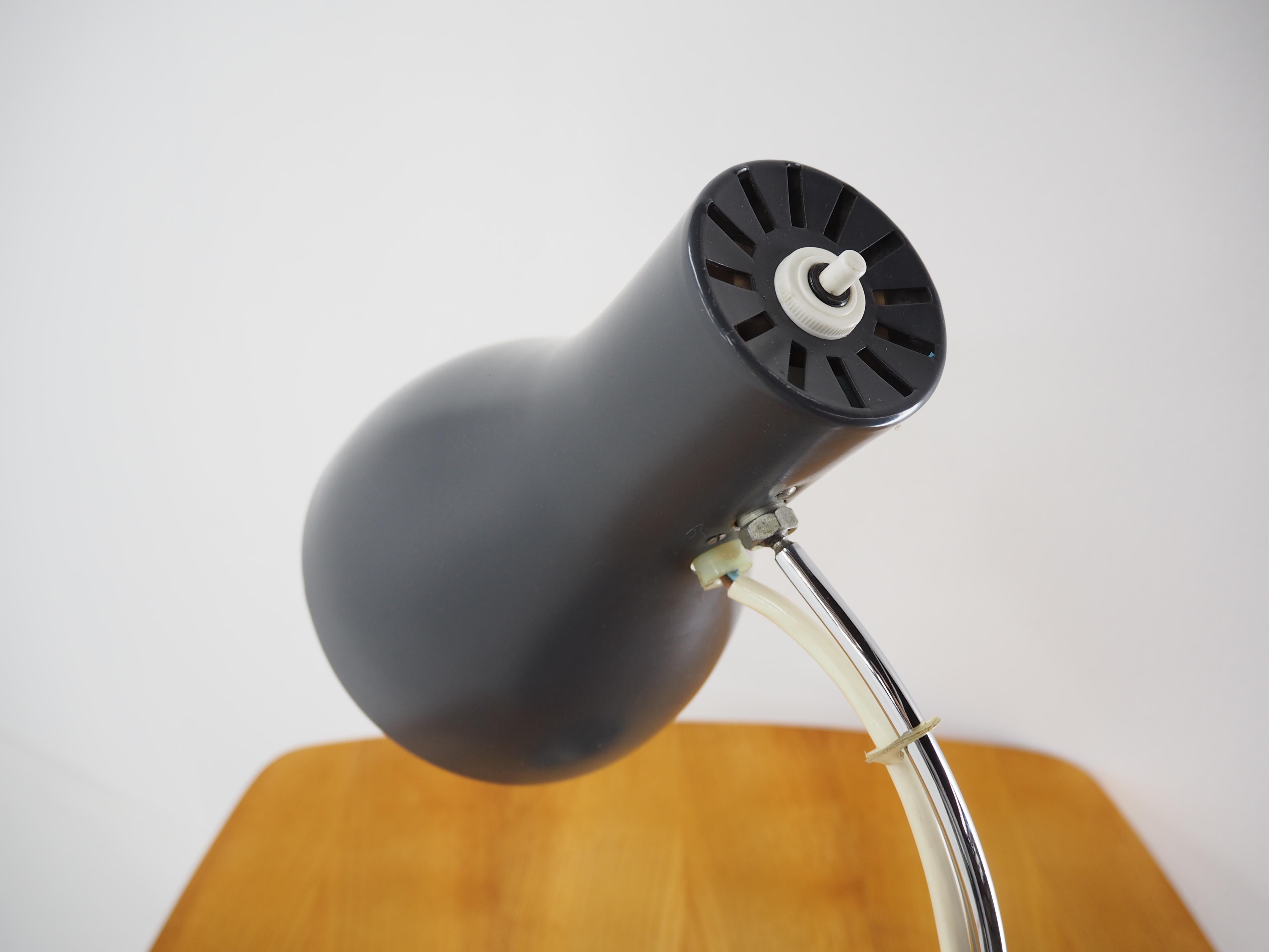 Metal Midcentury Table Lamp Designed by J. Hurka for Napako 1970s Type 0521