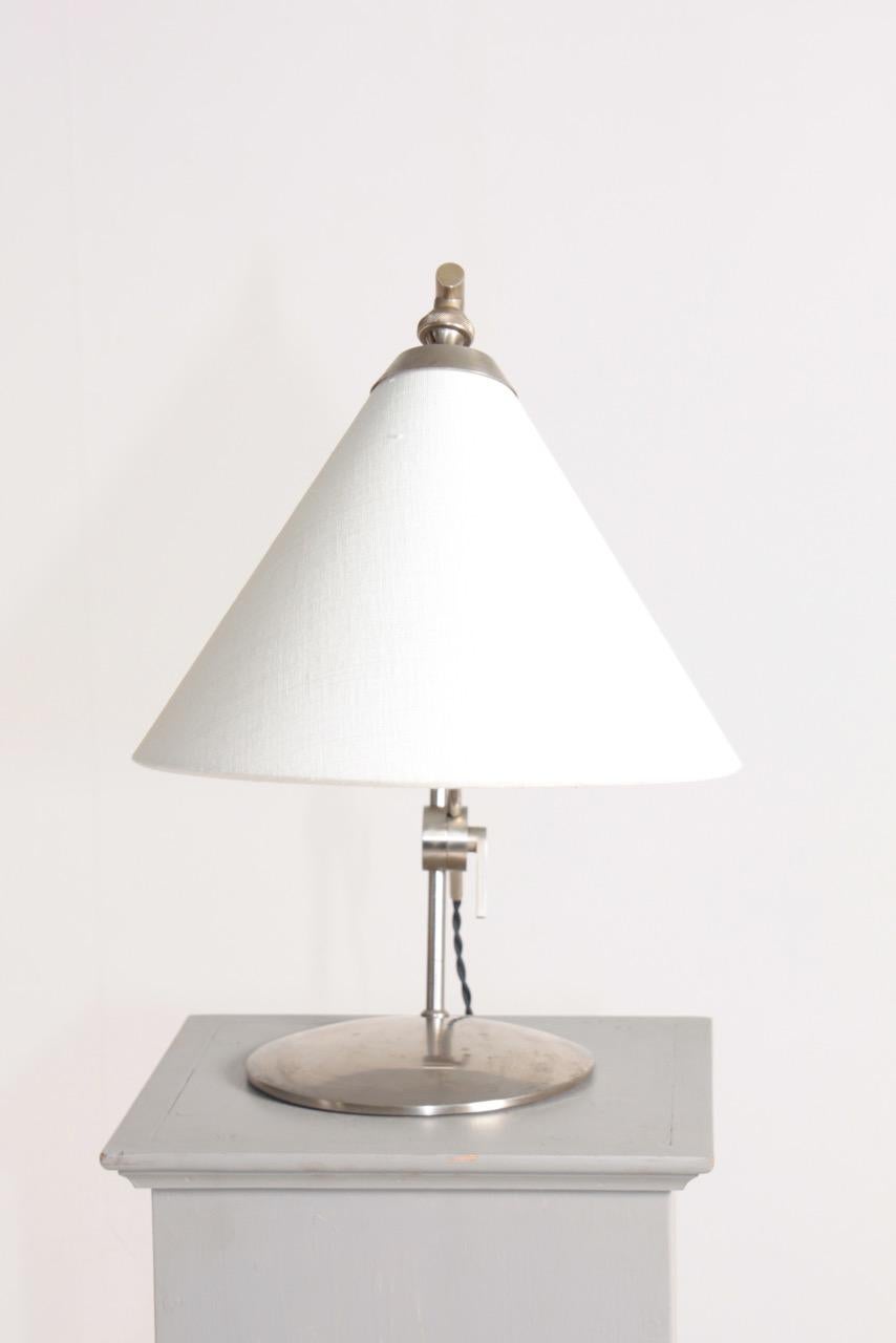 Midcentury Table Lamp Designed by Th. Valentiner, Made in Denmark, 1950s In Good Condition For Sale In Lejre, DK