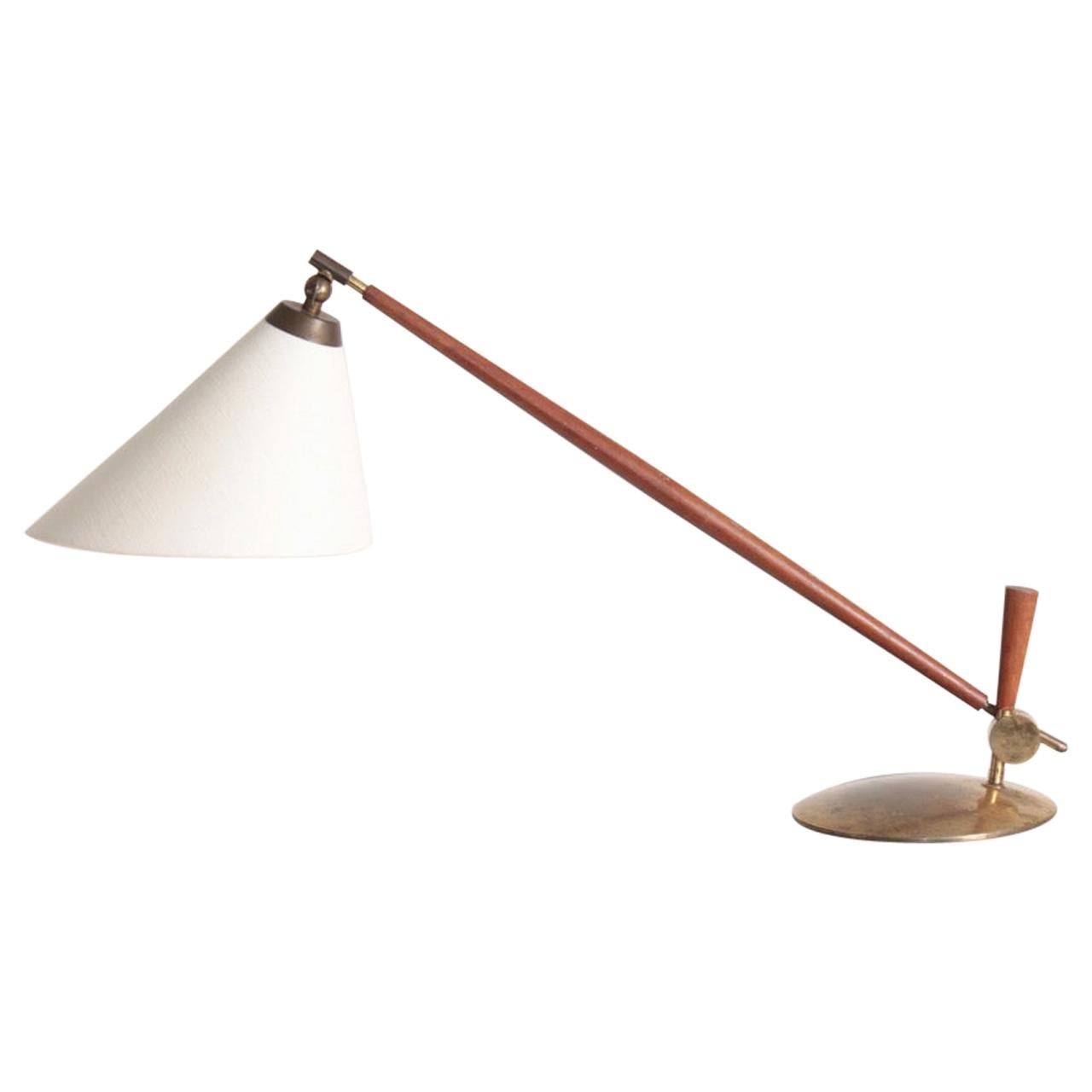 Midcentury Table Lamp Designed by Th. Valentiner, Made in Denmark, 1950s For Sale