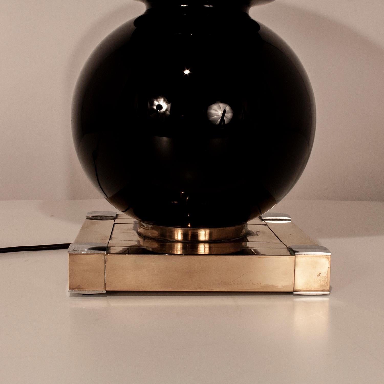 Midcentury Table Lamp Designed by Willy Rizzo, 1970s for Lumica, Spain, Brass In Good Condition For Sale In Barcelona, Cataluna