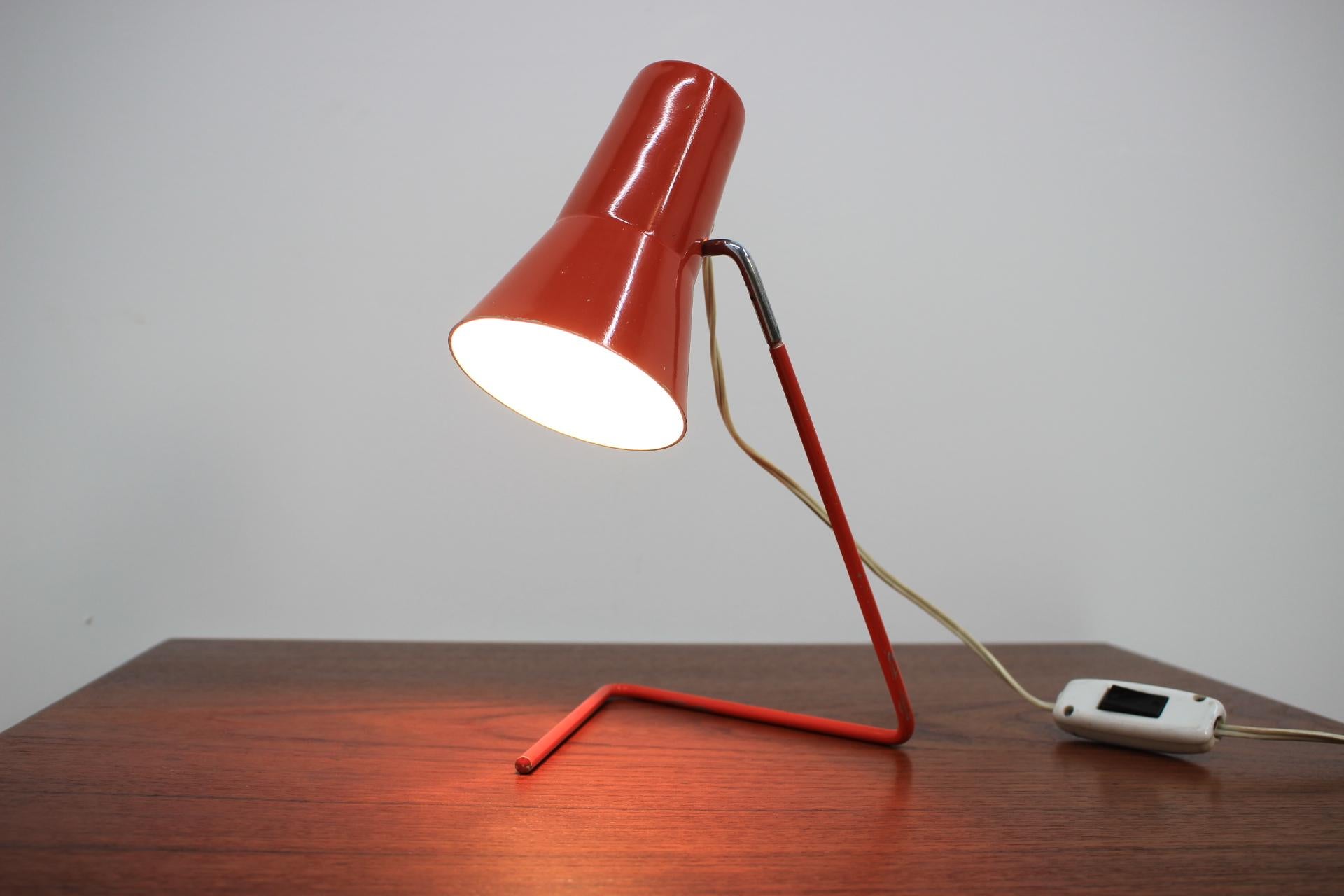 Lacquered Midcentury Table Lamp Drupol, Josef Hurka, Talampa, 1960s For Sale