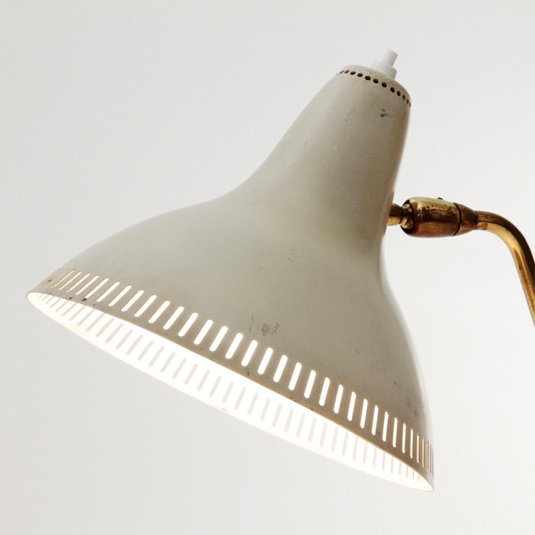 Midcentury Table Lamp in Brass and Aluminium, 1950s 2