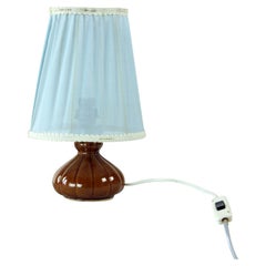 Midcentury Table Lamp In Ceramic Base, Czechoslovakia 1960s