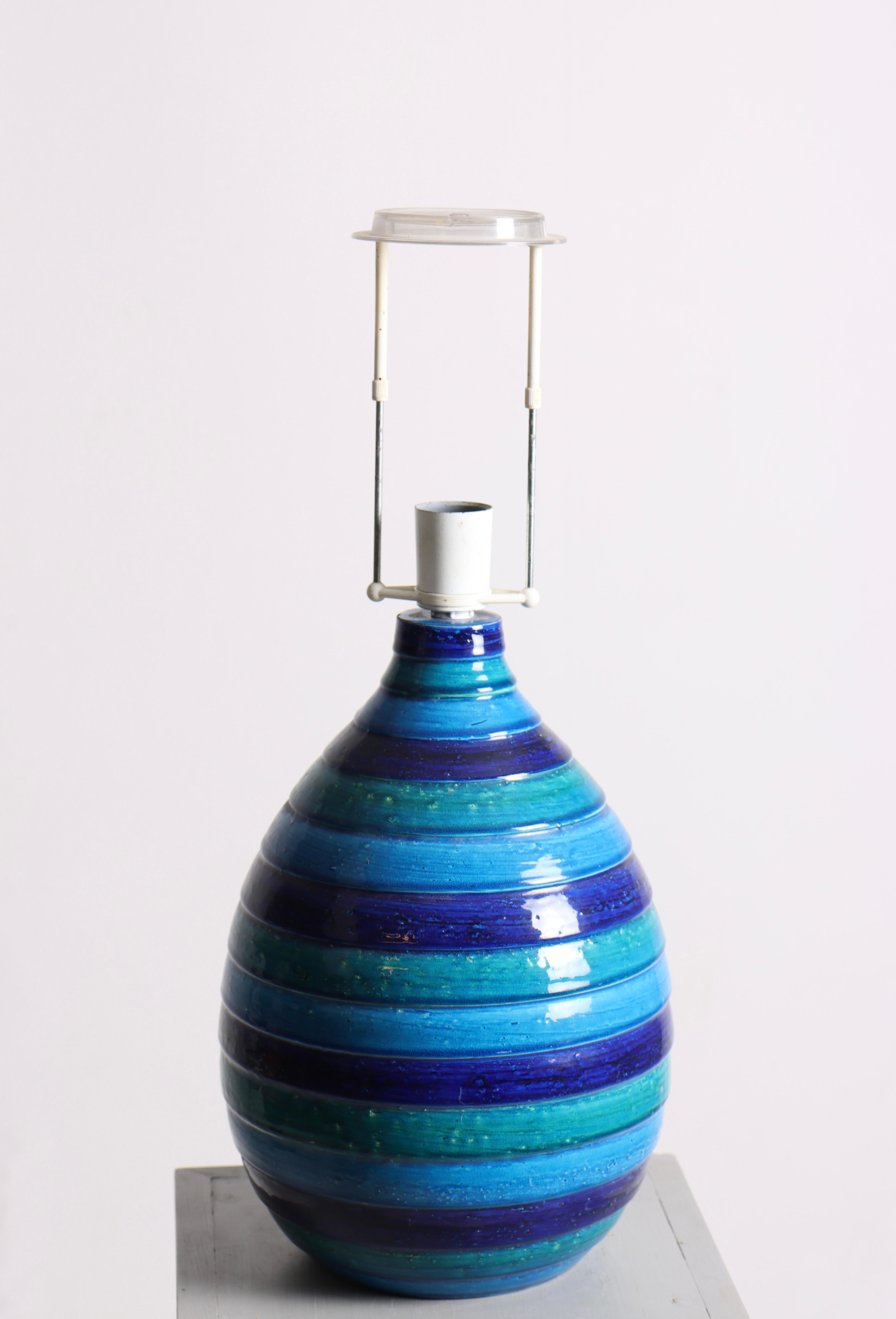 Italian Midcentury Table Lamp in Ceramic by Aldo Londi, 1960s For Sale