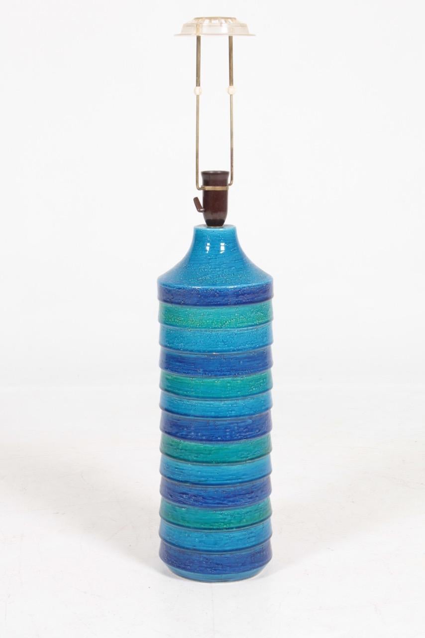 Midcentury Table Lamp in Ceramic by Aldo Londi, 1960s In Good Condition In Lejre, DK