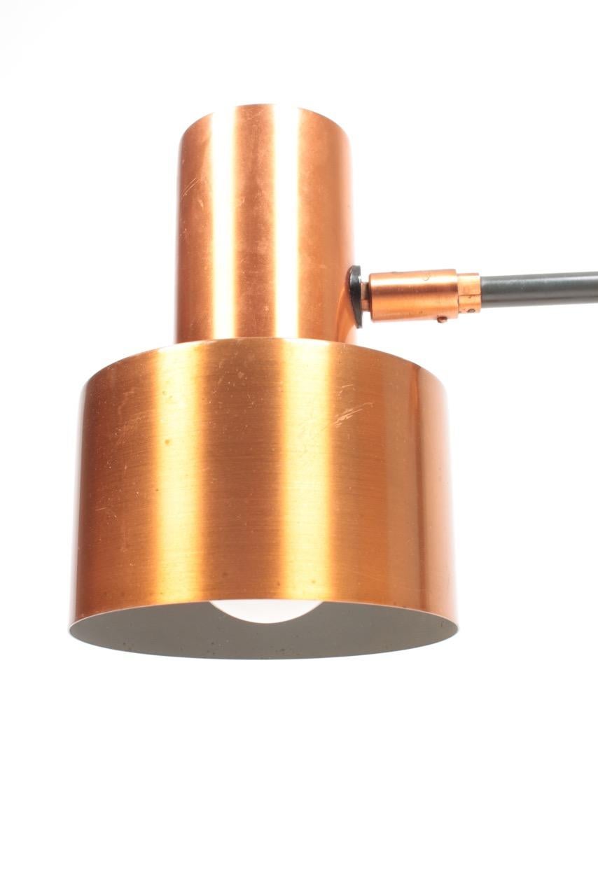 Scandinavian Modern Midcentury Table Lamp in Copper Designed by Jo Hammerborg, 1960s