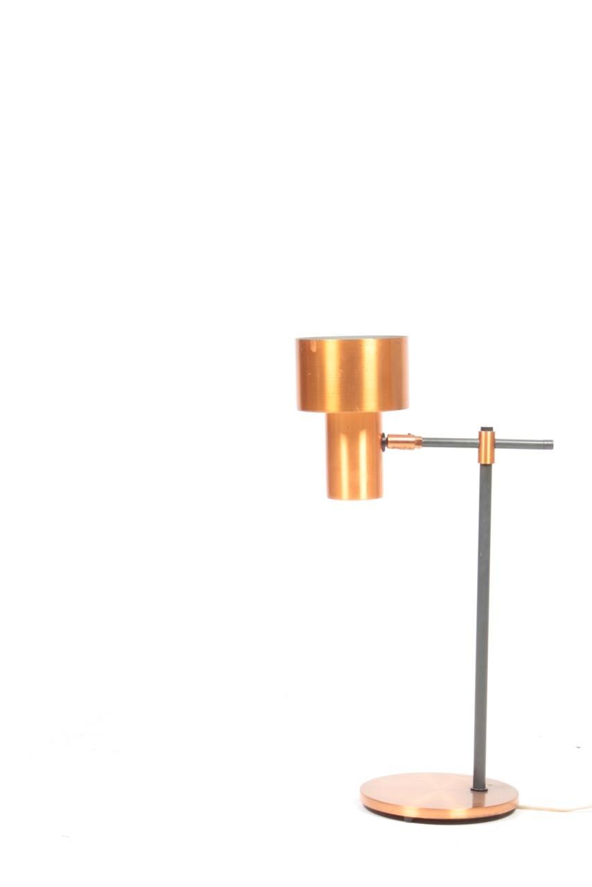 Metal Midcentury Table Lamp in Copper Designed by Jo Hammerborg, 1960s