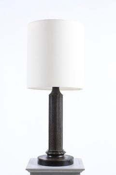 Mid-Century-Tischlampe aus Disco-Metall von Just Andersen, hergestellt in Dänemark, 1940er Jahre