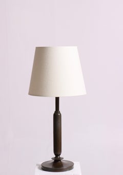 Midcentury Table Lamp in Disco Metal by Just Andersen Made in Denmark, 1940s