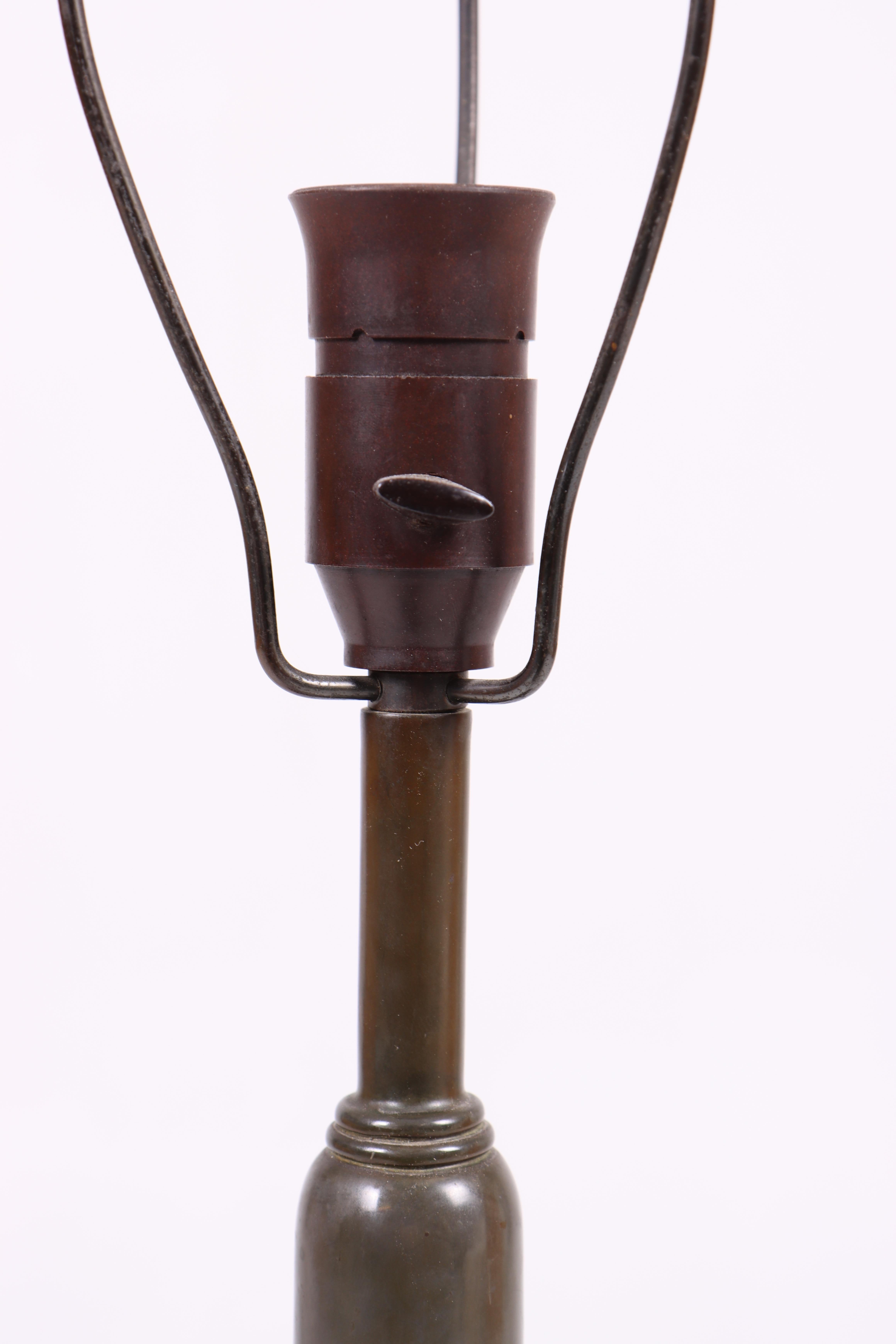 Mid-20th Century Midcentury Table Lamp in Disco Metal by Just Andersen Made in Denmark, 1940s For Sale