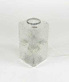 Lampada da tavolo del Medioevo in vetro e acciaio di Toni Zuccheri per VeArt, Italia 1970s