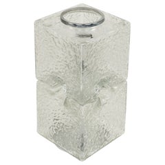 Midcentury Table Lamp in Glass And Steel by Toni Zuccheri for VeArt, Italy 1970s