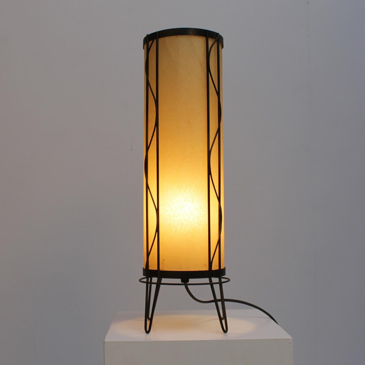 Lacquered Midcentury Table Lamp in the Manner of Paul Mayén