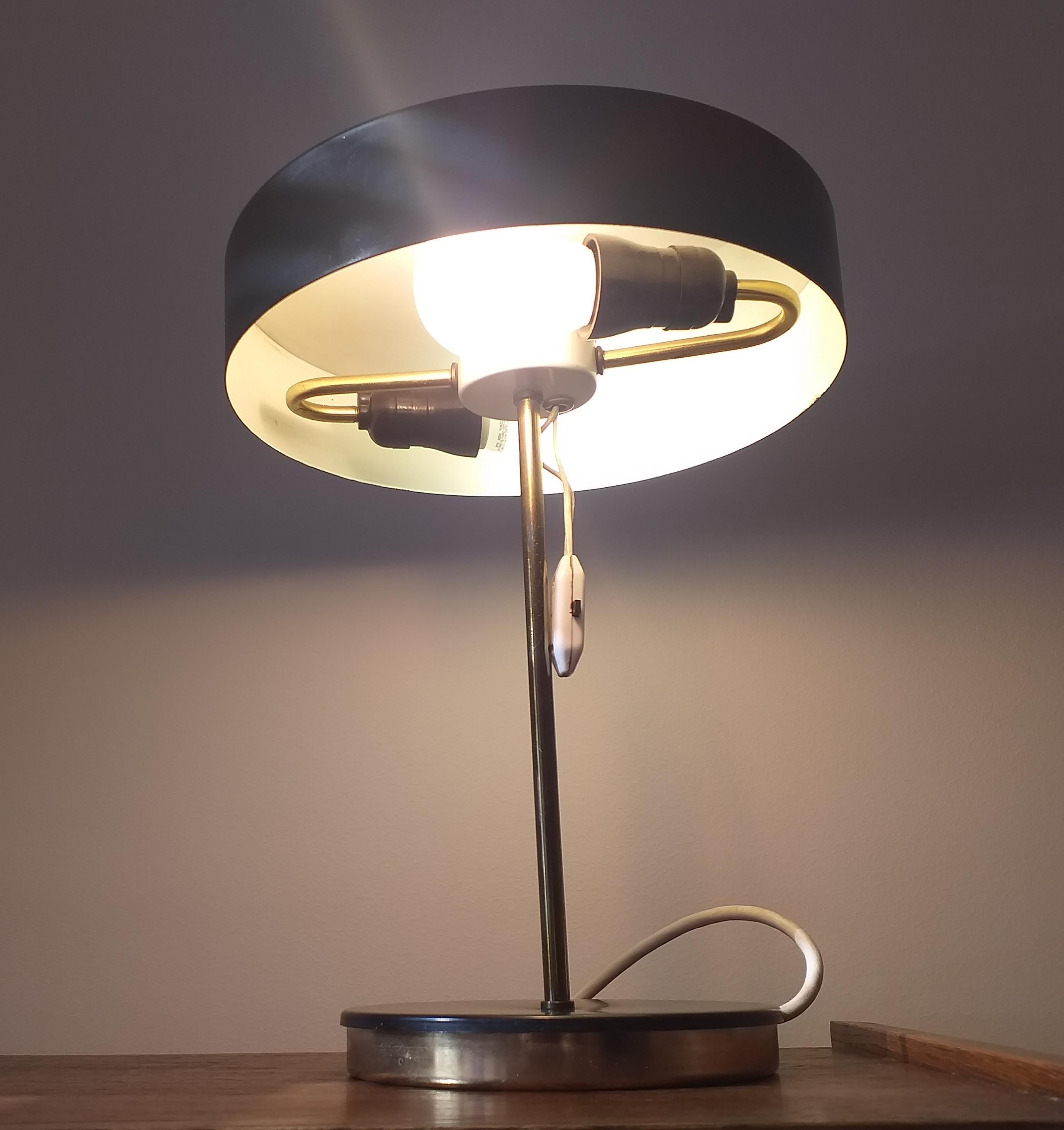 Metal Midcentury Table Lamp Kamenicky Senov, 1970s For Sale