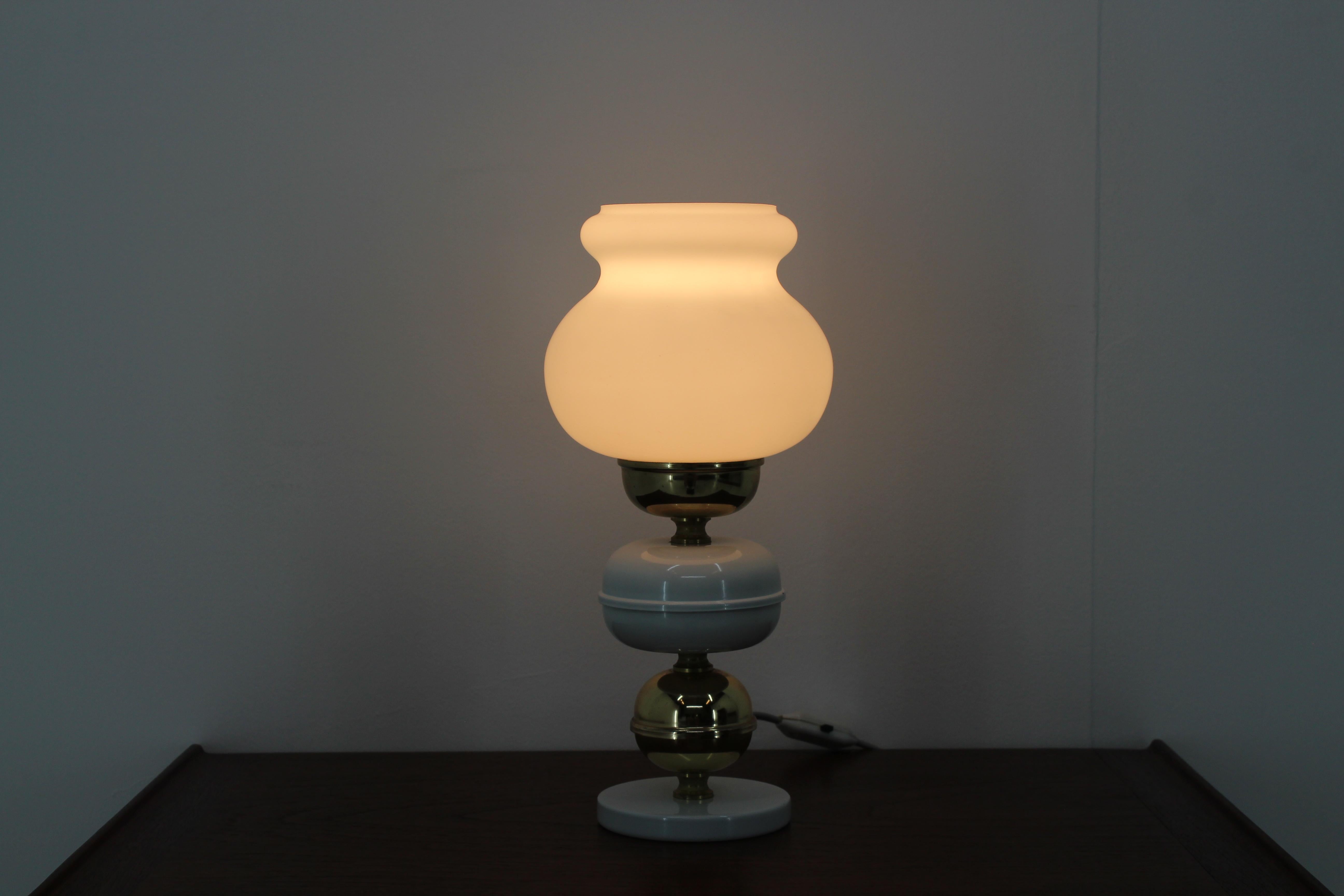 Mid-20th Century Midcentury Table Lamp / Kamenický Šenov, 1960s For Sale